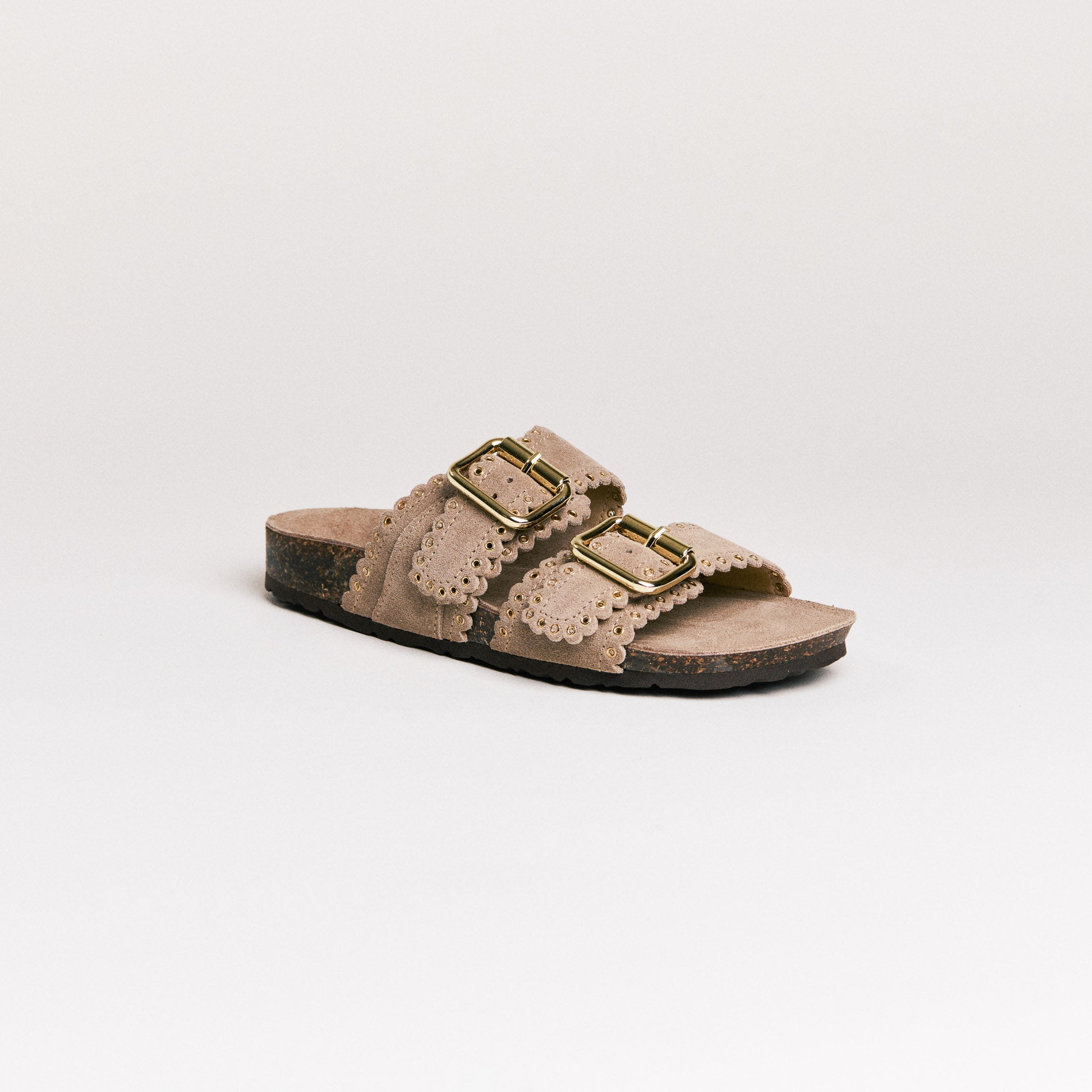 SMR Arianna mules cuir coconut beige doubles brides