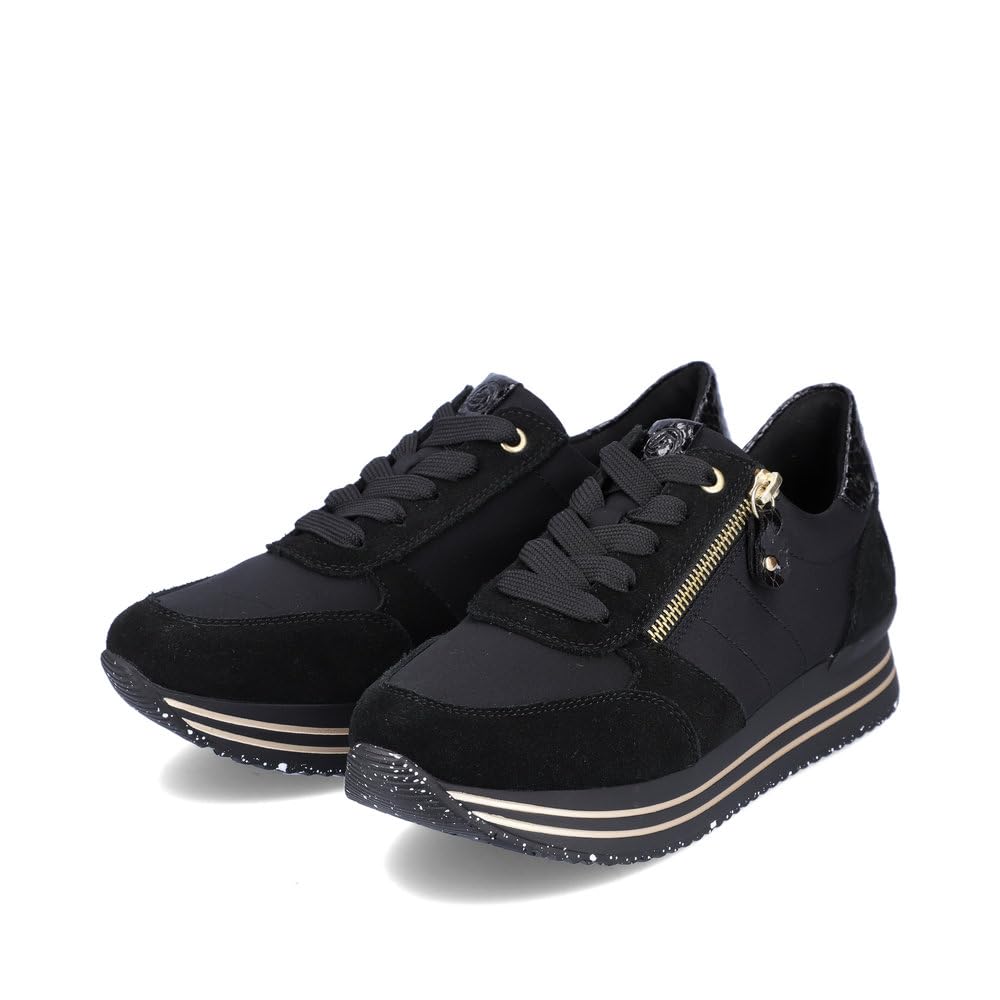 Remonte D1316 chaussure lacets femme noir cuir
