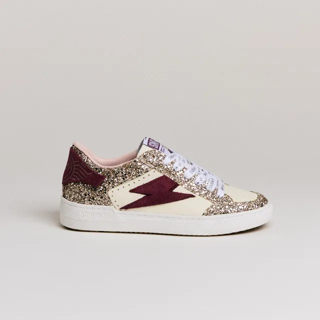SMR Semerdjian Noubar D604 baskets bordeaux rose cuir