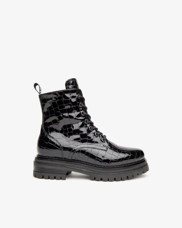 NeroGiardini Bottines Femme en Vernis Boots confort DryGo
