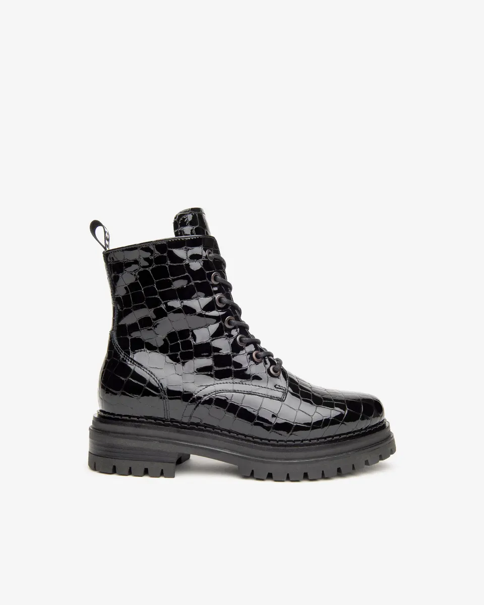 NeroGiardini Bottines Femme en Vernis Boots confort DryGo