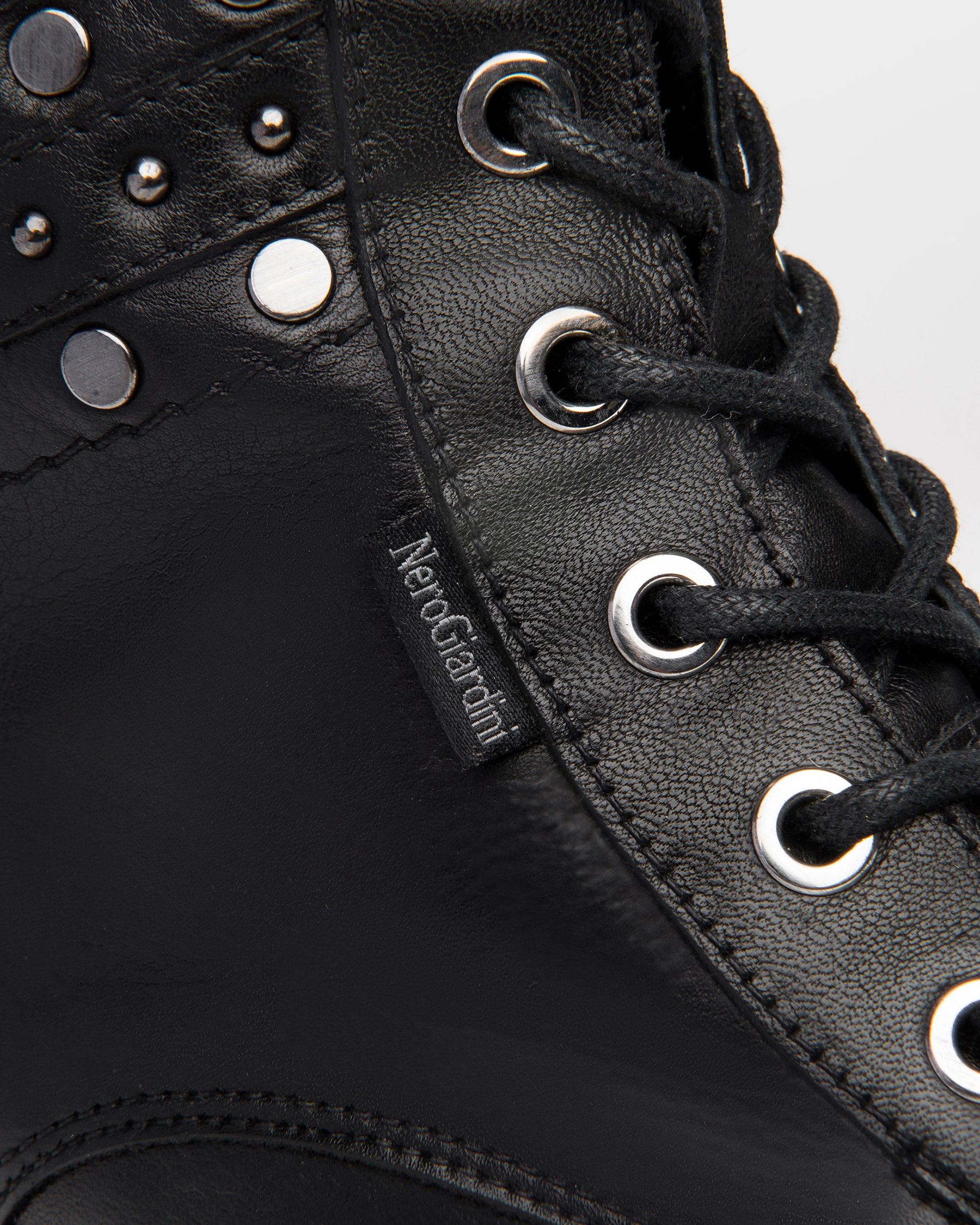 NeroGiardini Bottes Femme Cuir Lacets Mi-Mollet 35-41