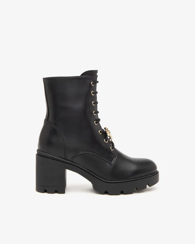 NeroGiardini Bottines Motardes Femme en Cuir Hiver