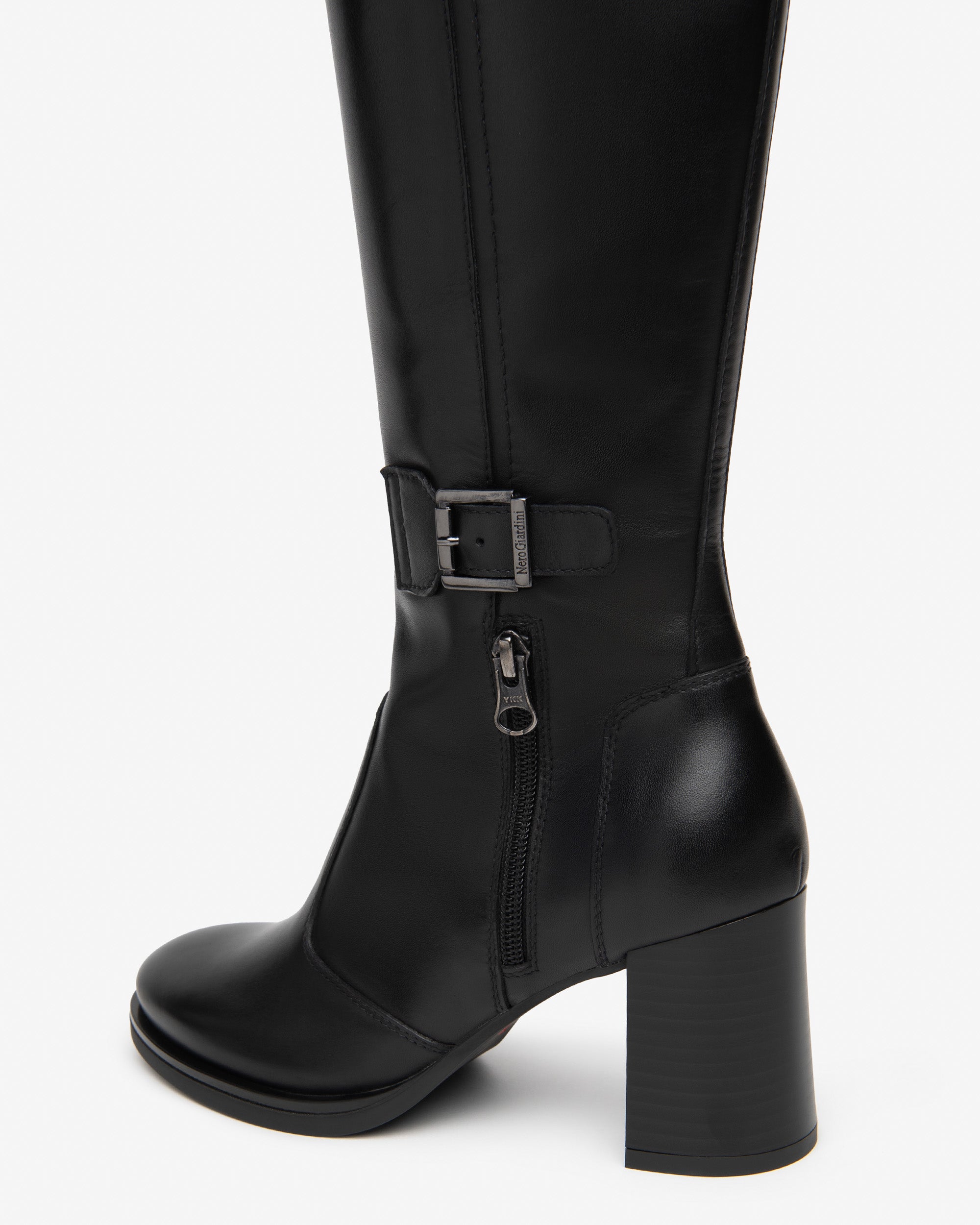 NeroGiardini Bottes Femme Cuir botte talon 75 mm
