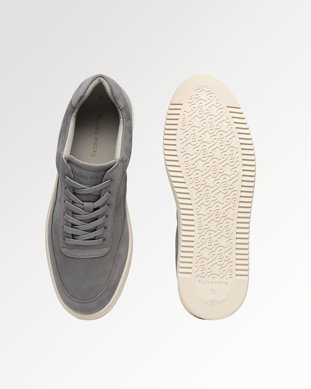 Filling Pieces Mondo Suede Grain Grey sneakers daim gris homme