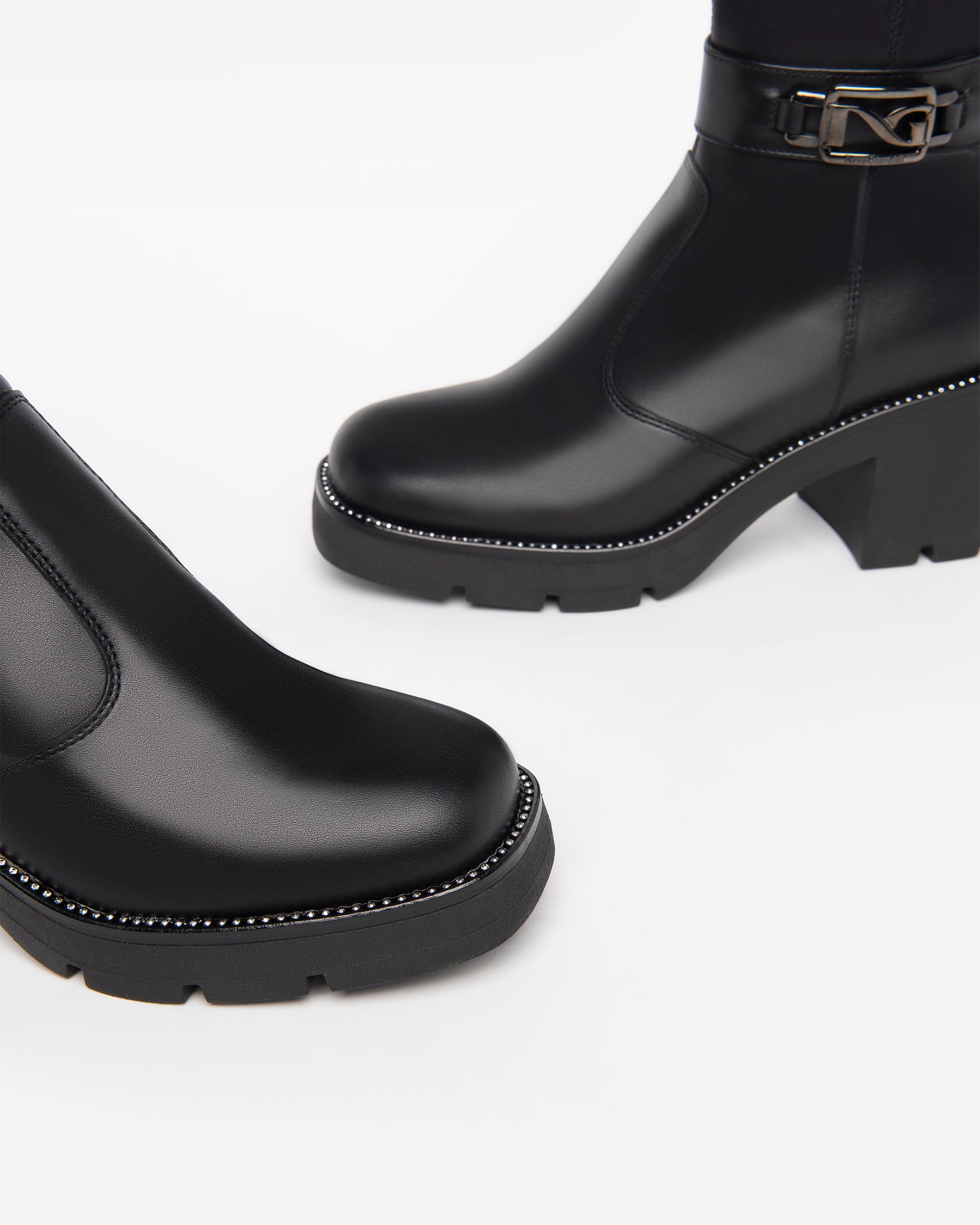 NeroGiardini Bottines Femme en Cuir combat hiver