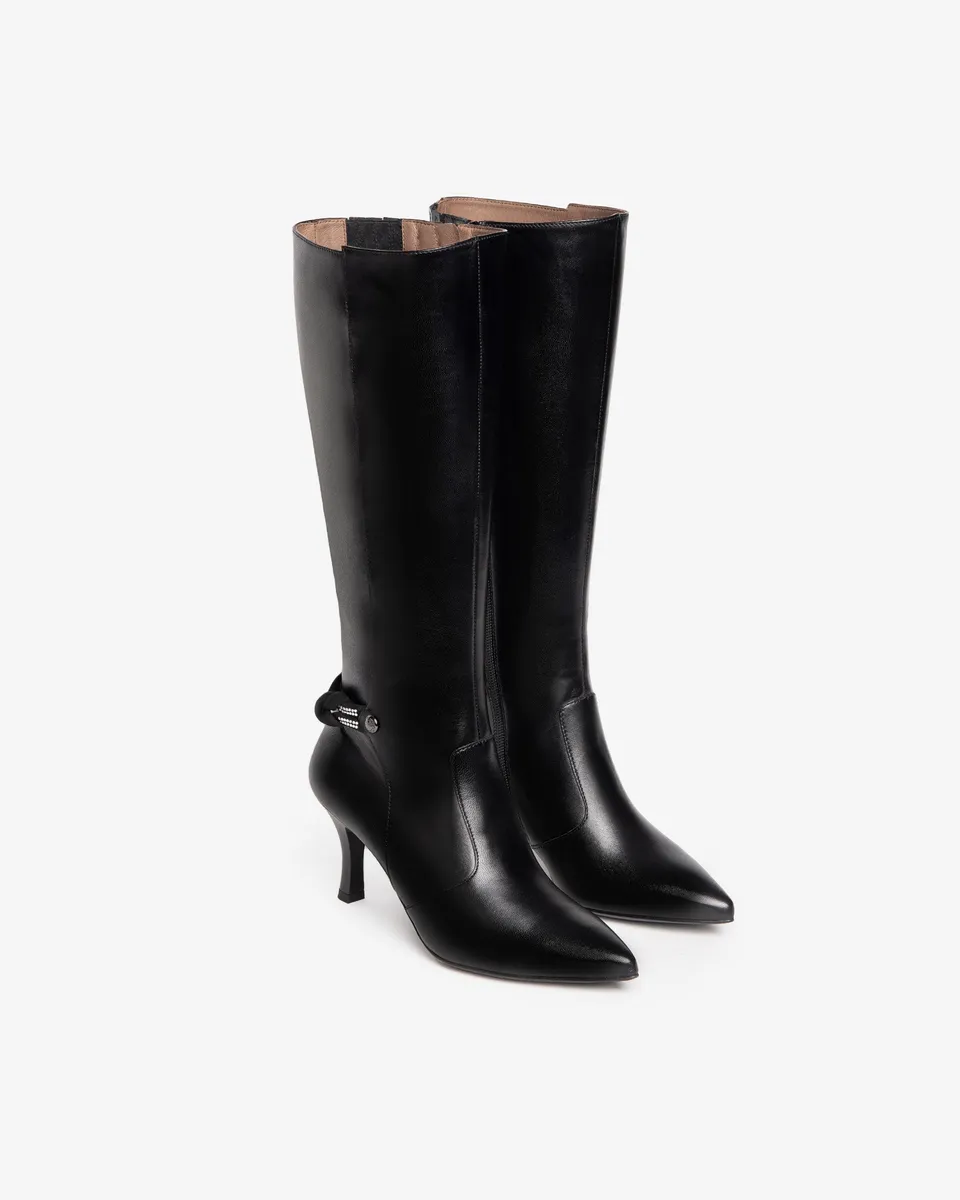 Nerogiardini Bottes bottes cuir femme hiver