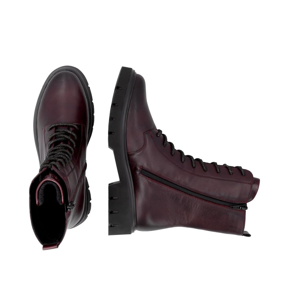 Remonte D1W82 Bottes Lacets Femme Bordeaux 39 EU