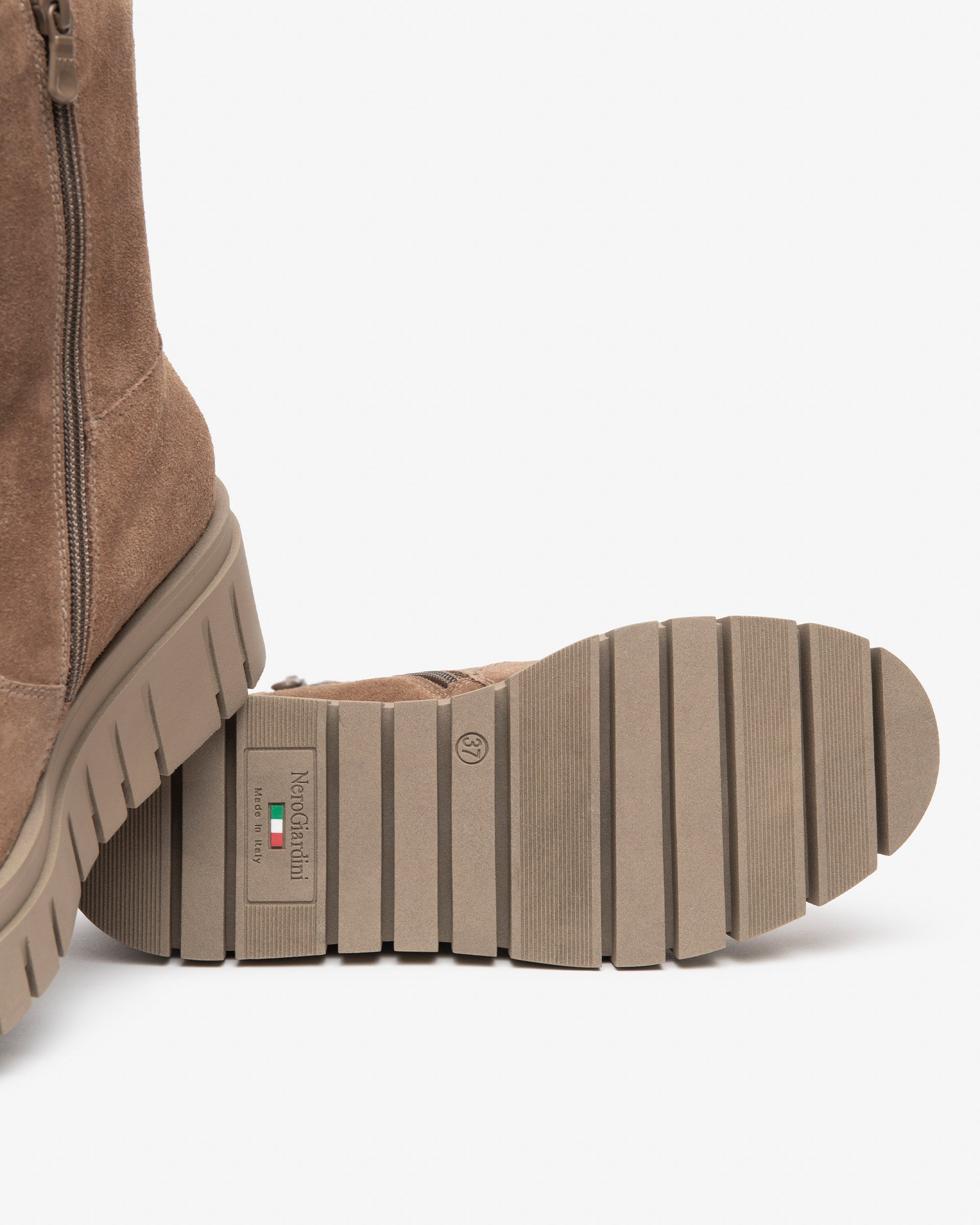 NeroGiardini Bottines Femme Daim Plateforme 55 mm
