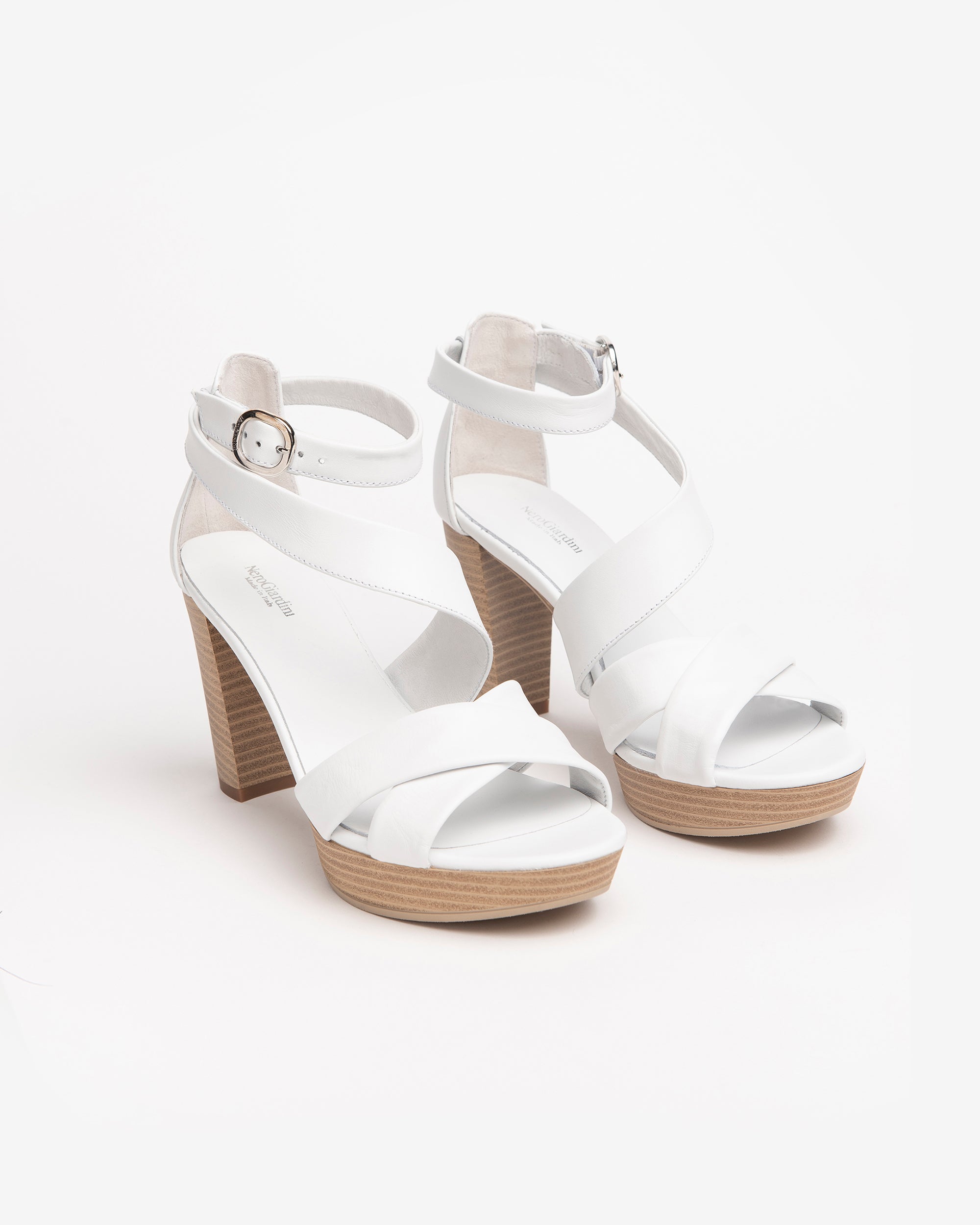 NeroGiardini Sandales Cuir Sandales Femme Talon 9 cm