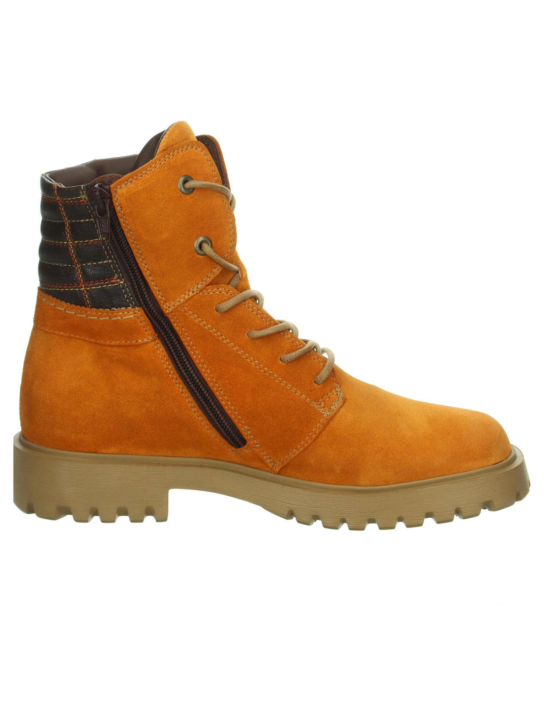 Think Trento bottine femme ocre combi textile fourrure