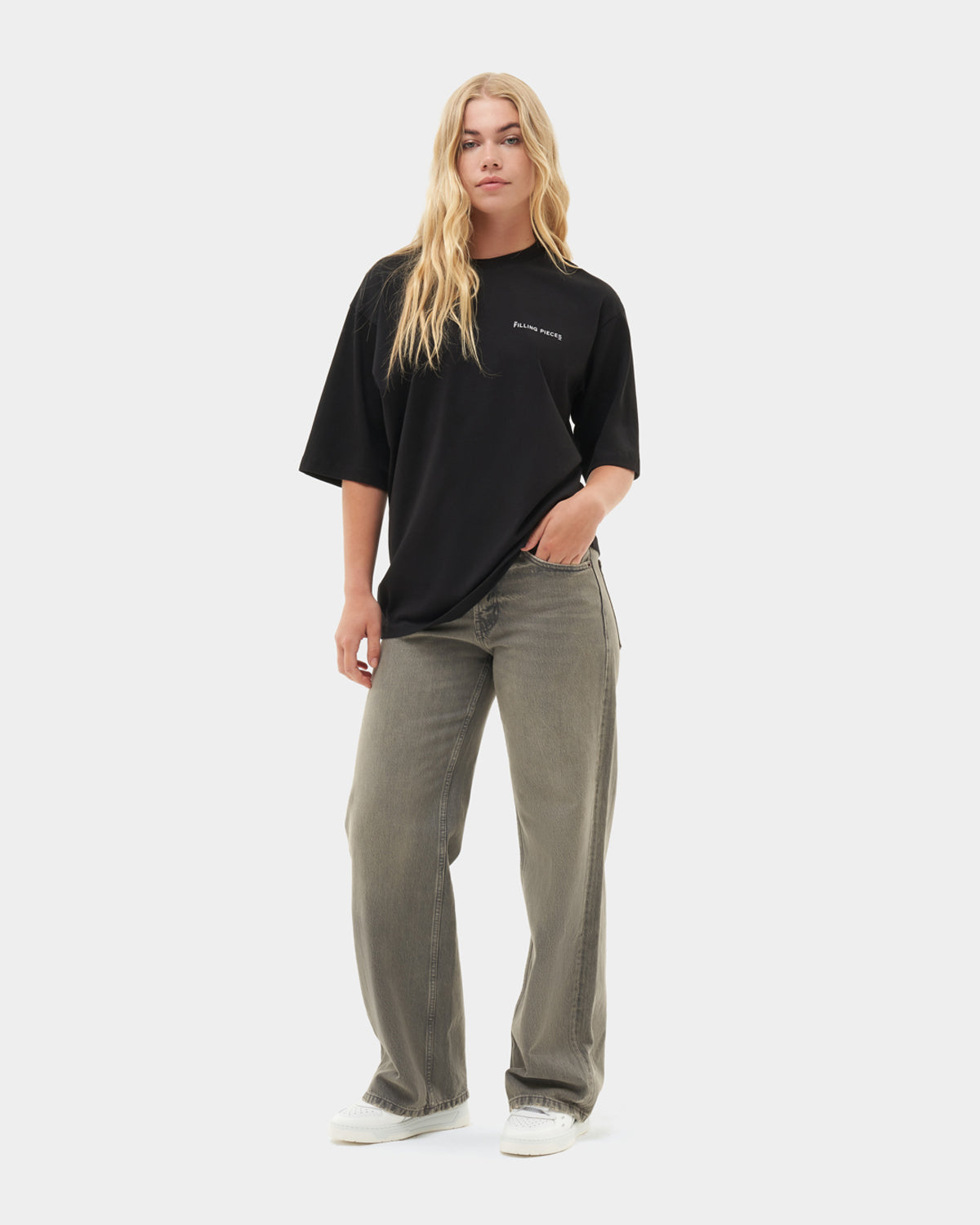 Filling Pieces Boxy t-shirt noir coton bio ample