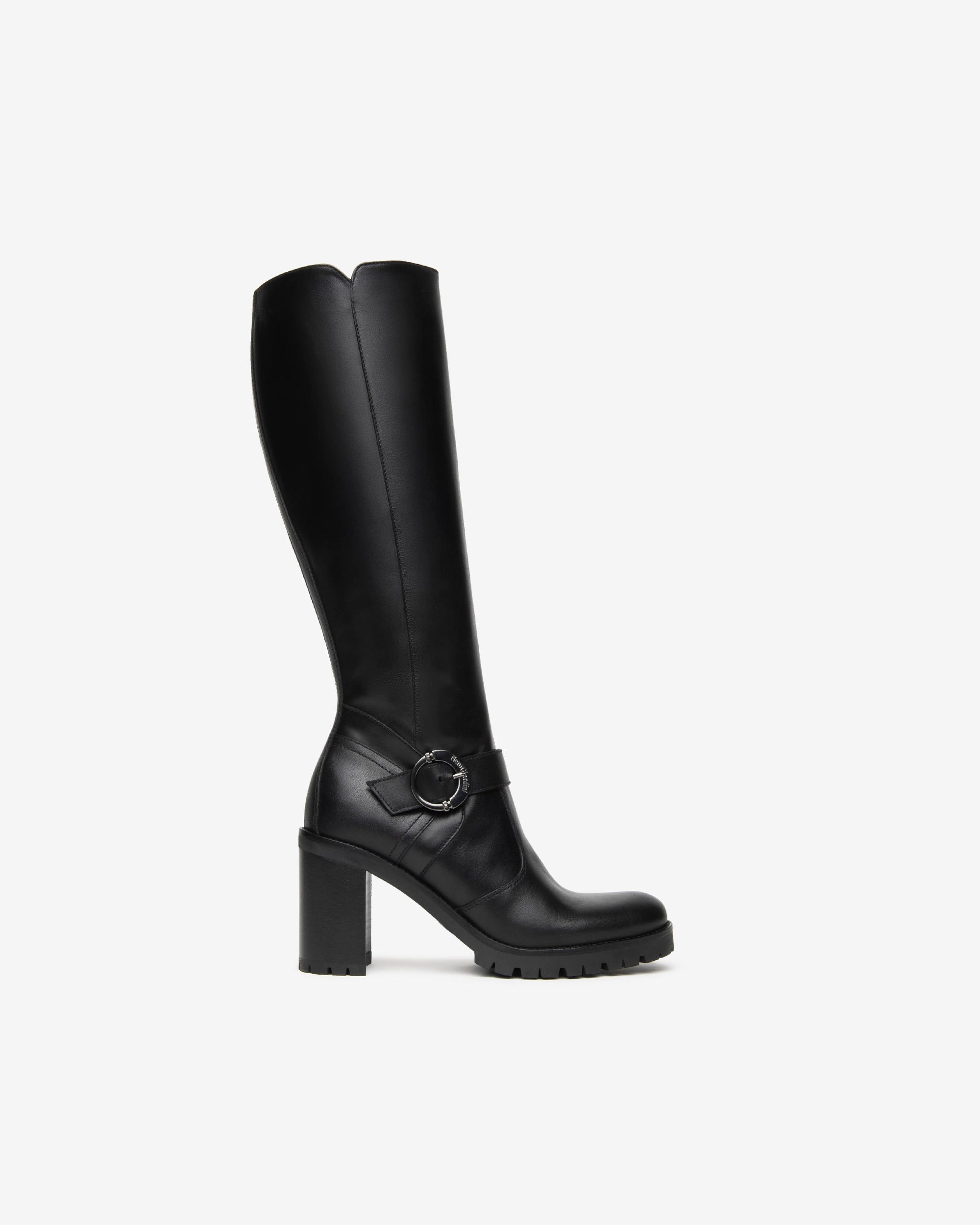 NeroGiardini Bottes femme cuir boucle talon 9 cm 38