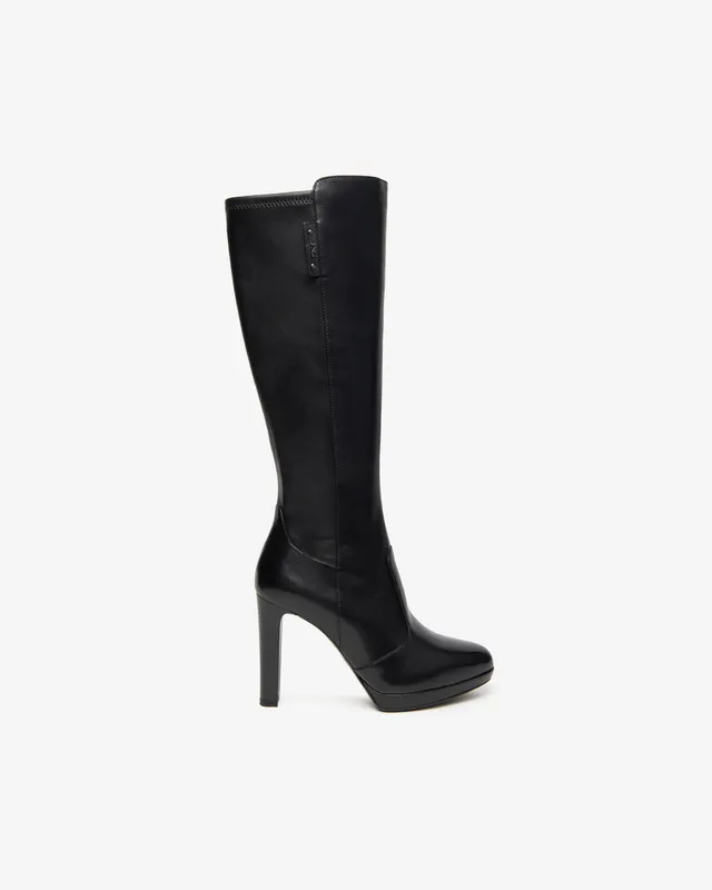 NeroGiardini Bottes Femme Cuir Talon Bloc 100mm