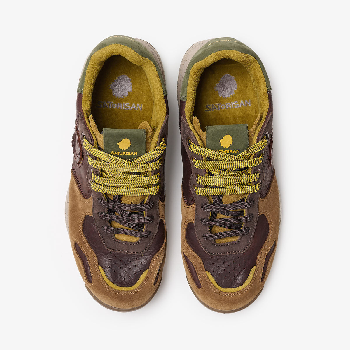 Satorisan Chacrona Pull Up Polo Brown baskets cuir