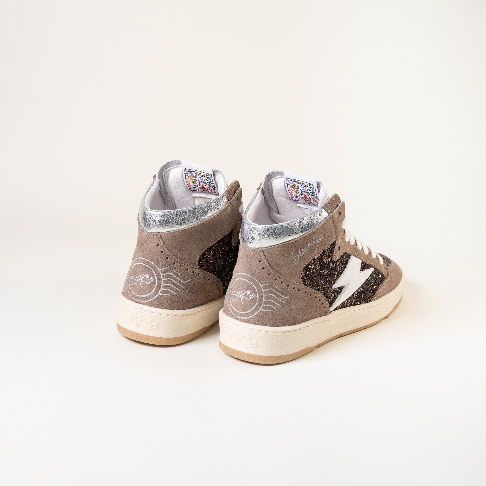 Semerdjian Braga C225 baskets marron glitter cuir