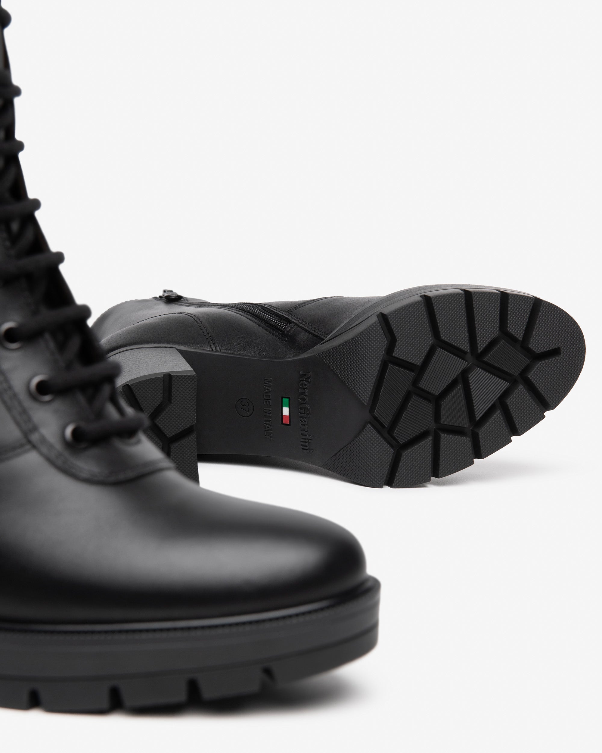 Nerogiardini Bottines Motardes Boots Cuir 38 Talon 80