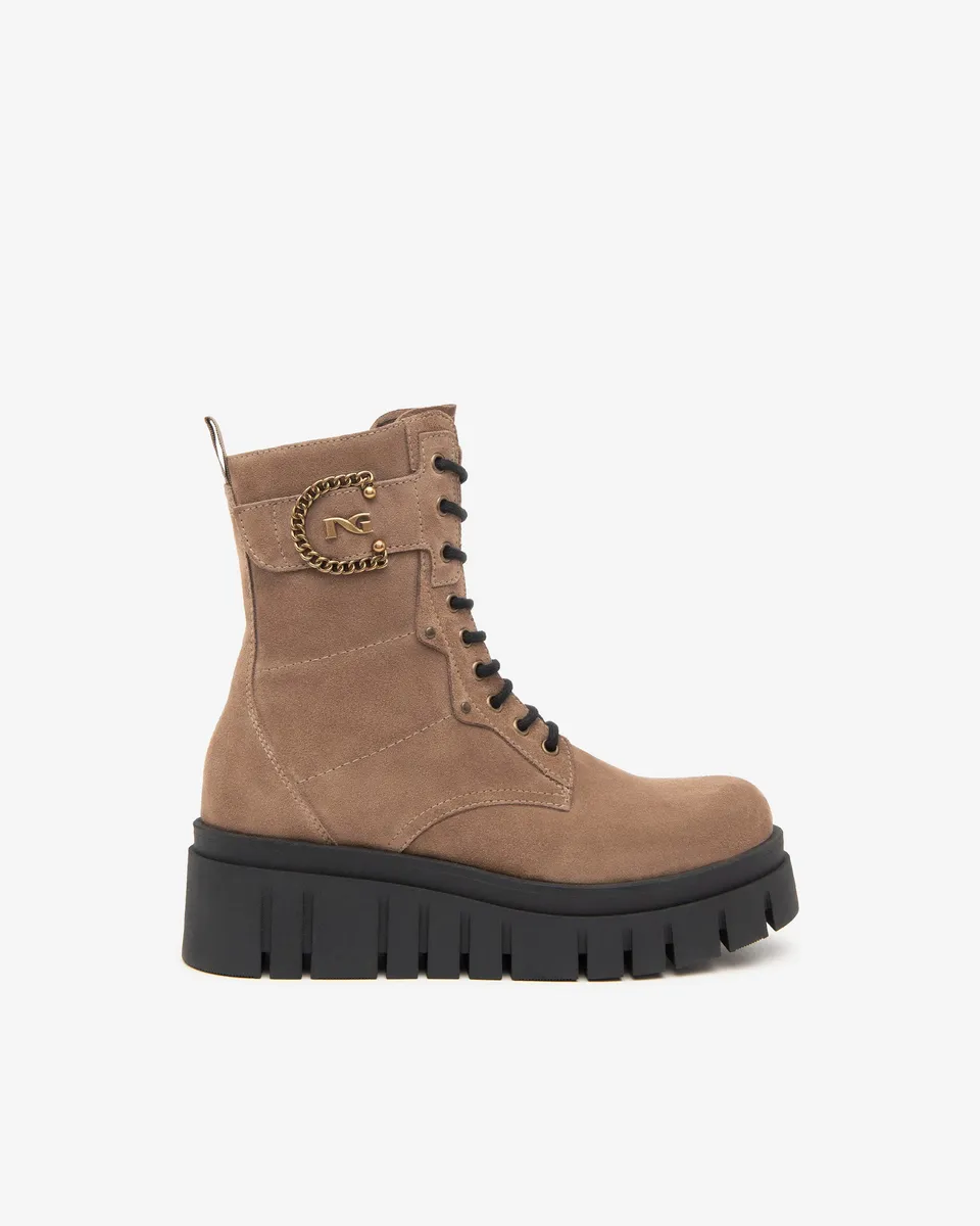NeroGiardini Bottines Motardes Femme Cuir Velours