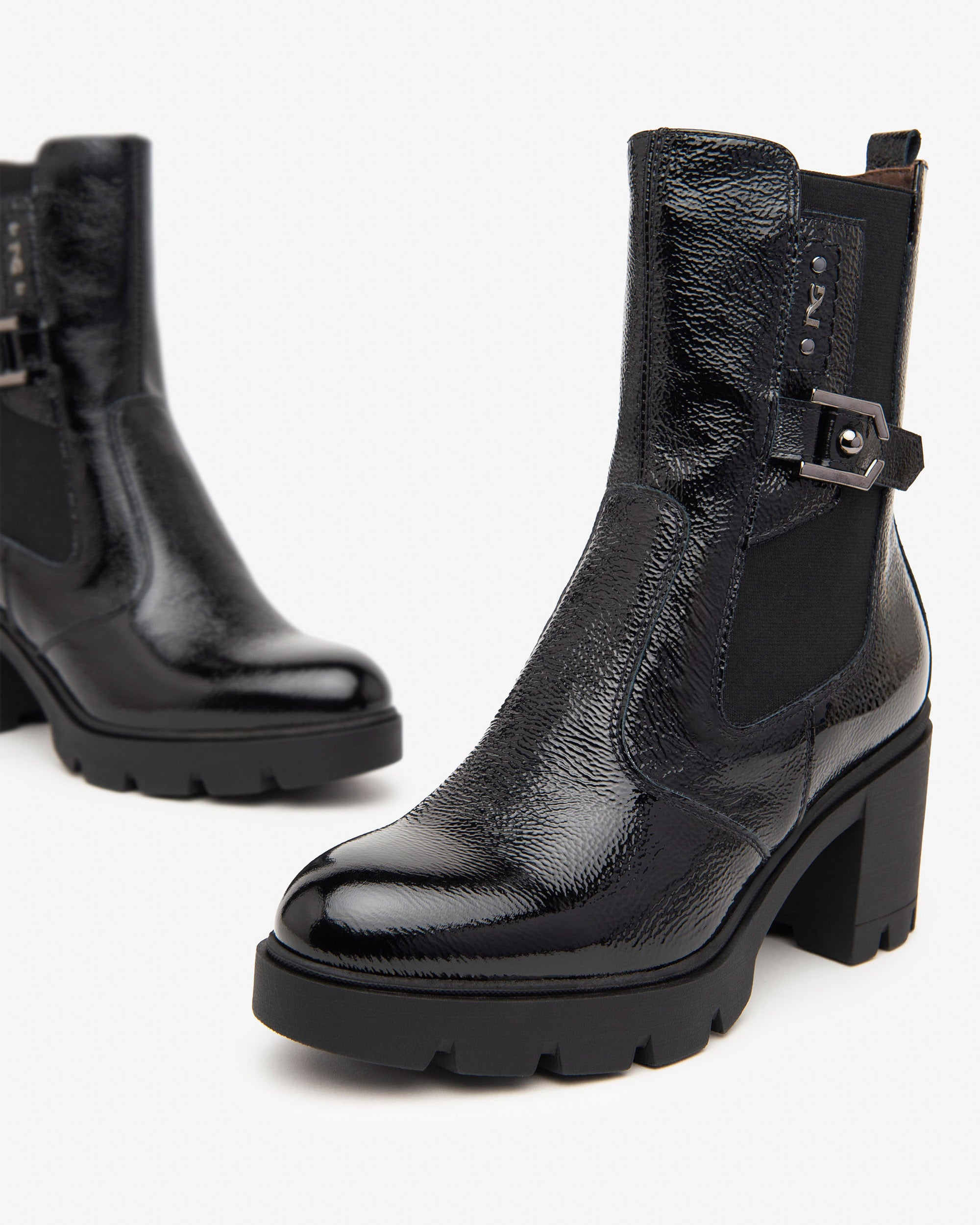NeroGiardini Bottines Chelsea femme vernis Made in Italy
