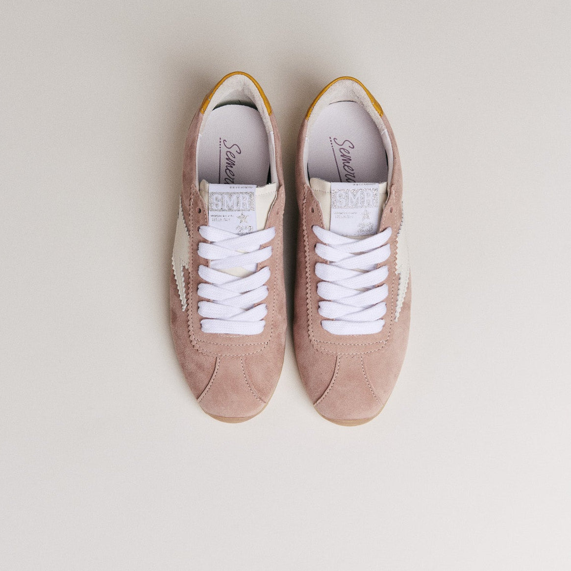 Semerdjian Cassie D462 baskets nude daim cuir