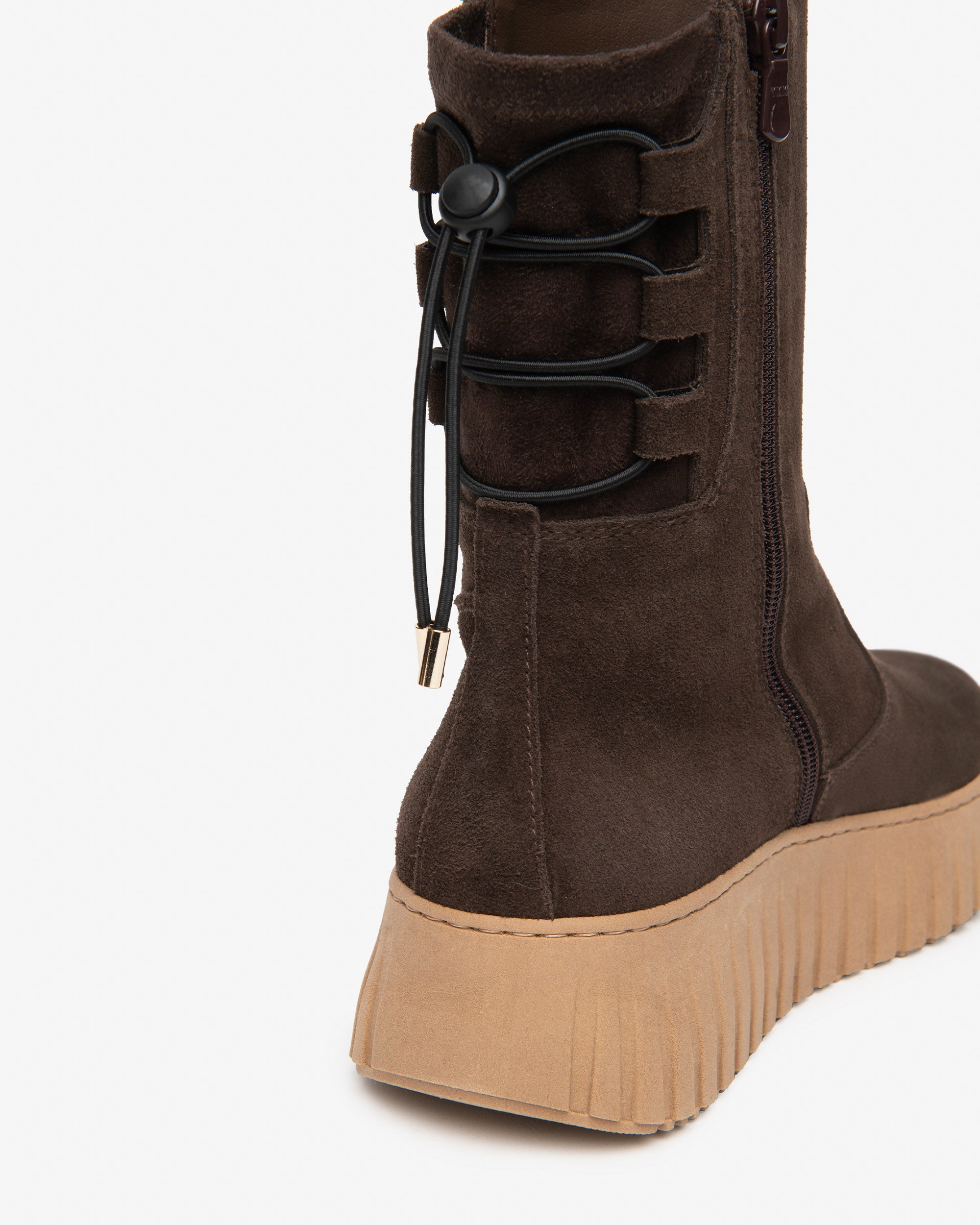 NeroGiardini Bottines Femme Daim Plateforme 55mm Zip