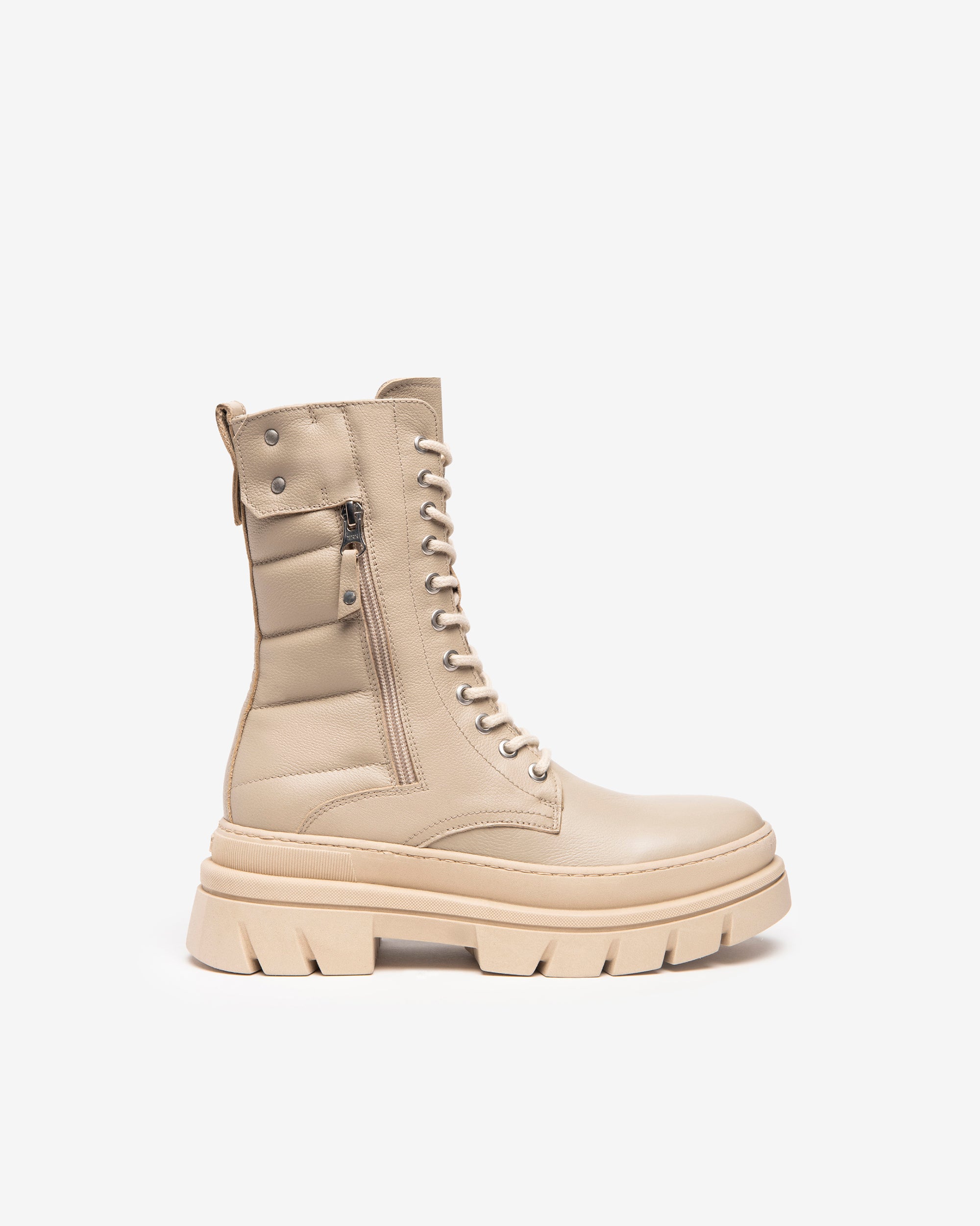 NeroGiardini Bottines Femme Cuir Combat Boots Hiver