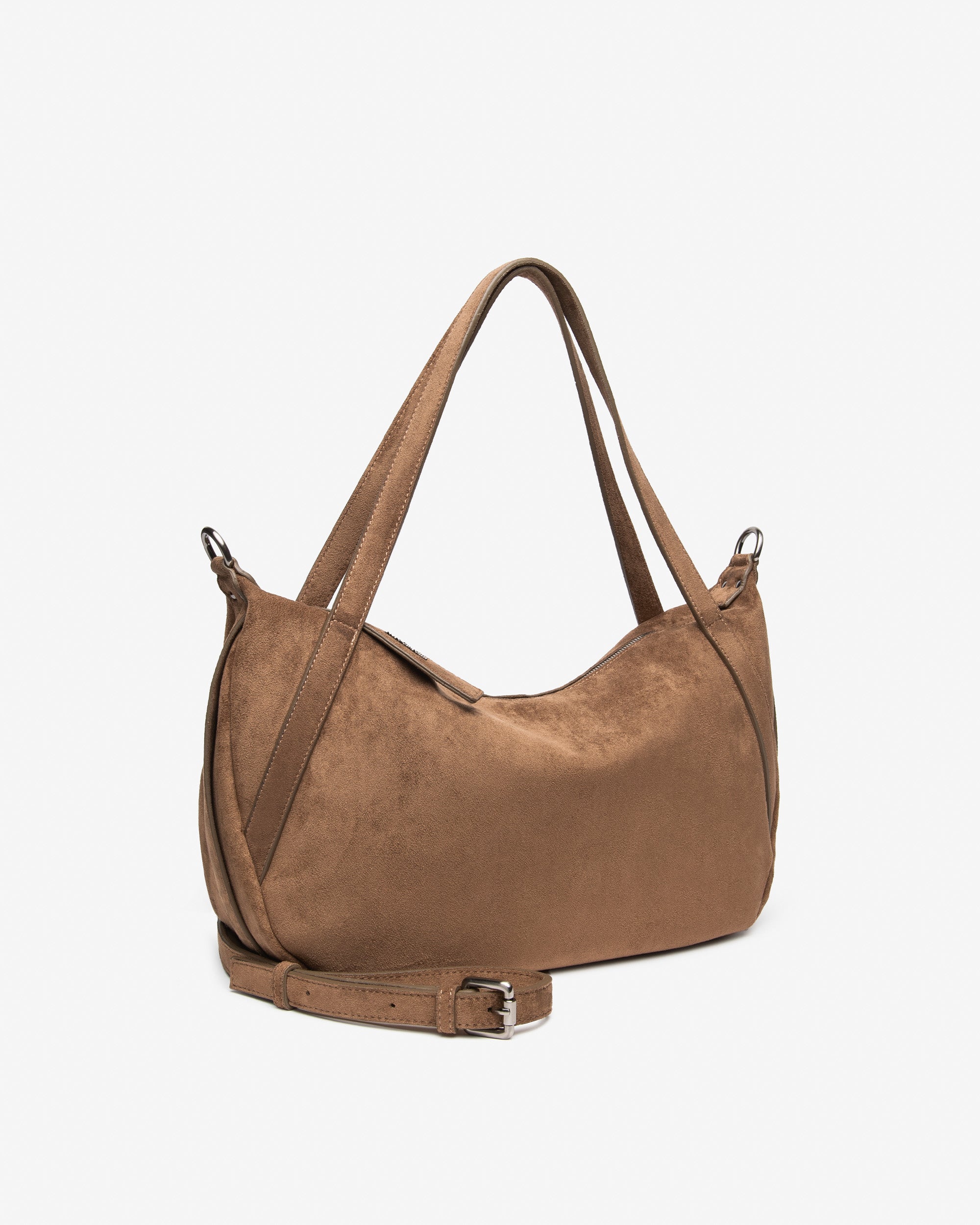 NeroGiardini Sacs Hobo Femme Daim Zip PZ