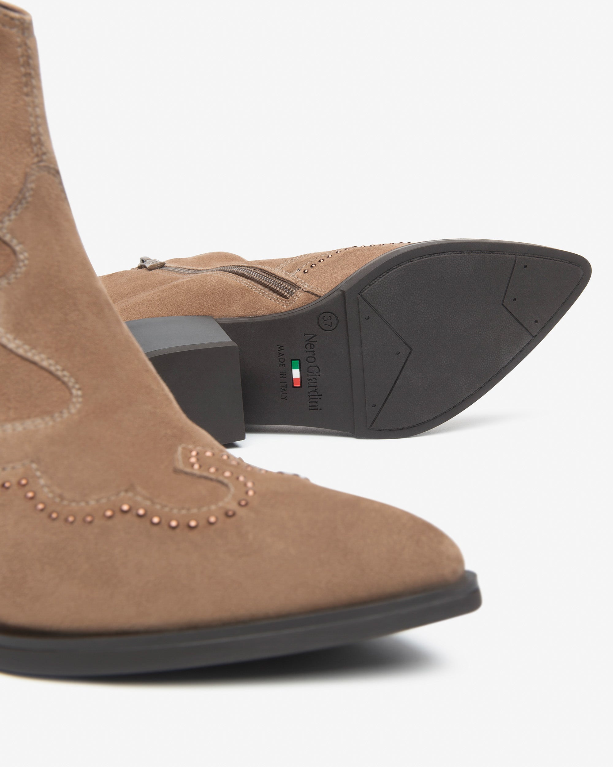 NeroGiardini Bottines Femme Daim Cowboy Western 50 mm