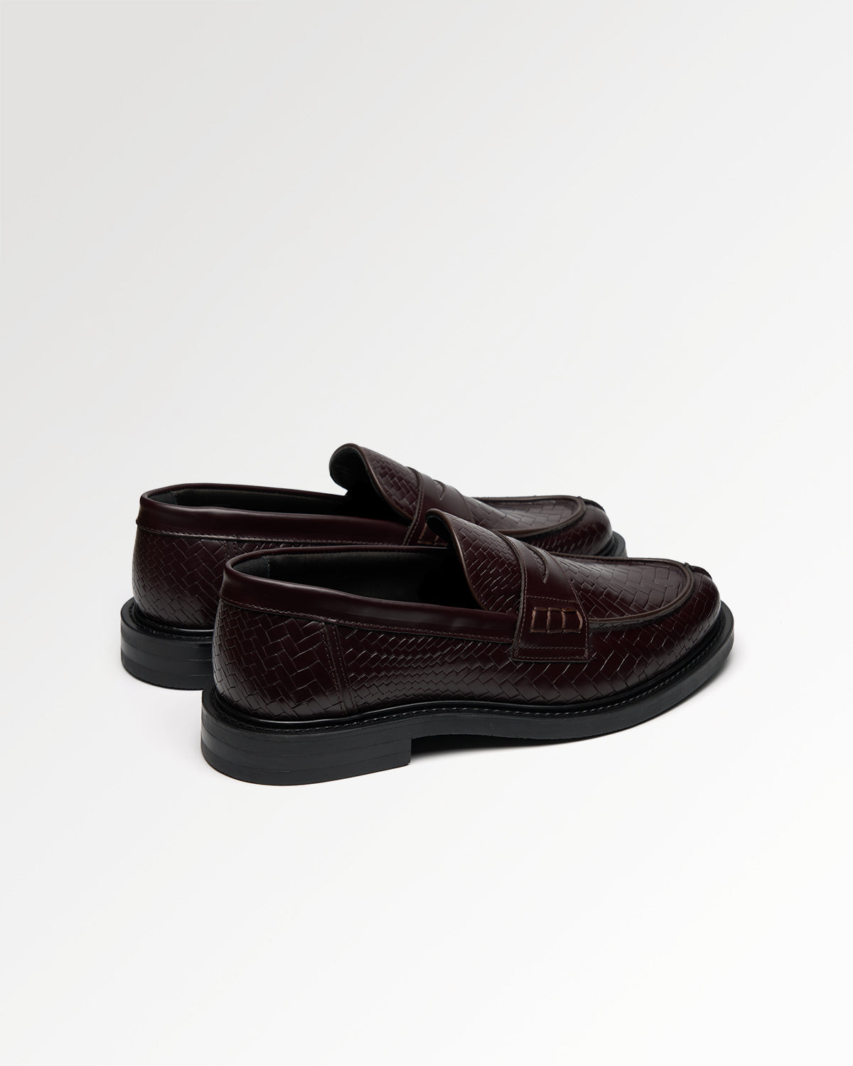 Filling Pieces Woven Twist loafer marron cuir tressé