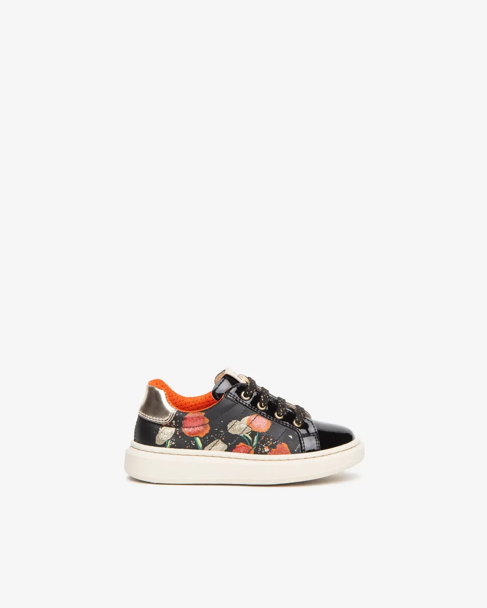 Nerogiardini Sneakers Fille Cuir Coquelicots