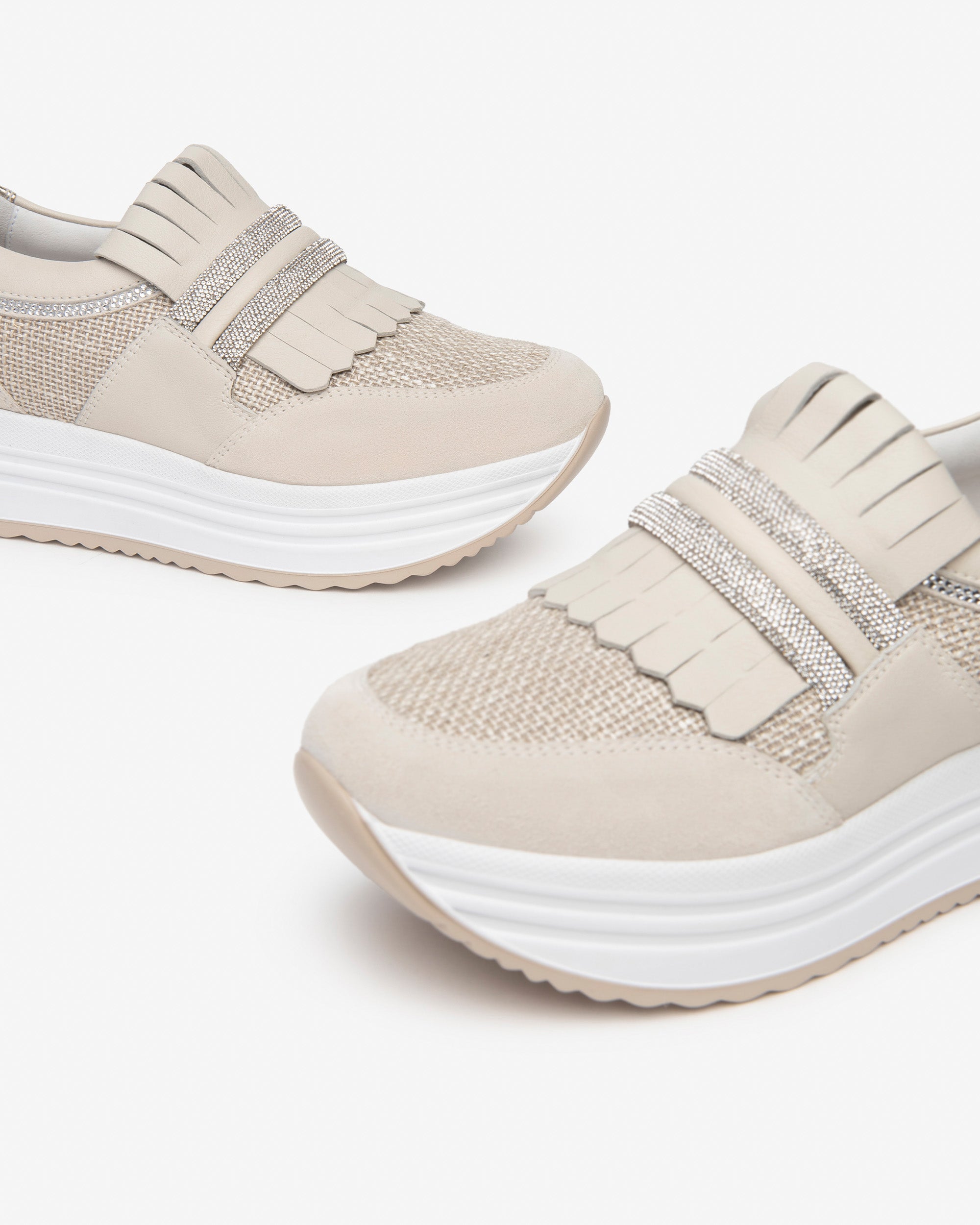 Nerogiardini Sneakers Femme Cuir Daim Toile Confort