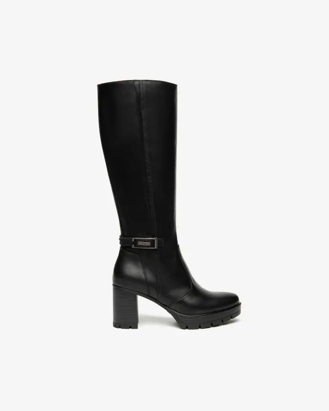 NeroGiardini Bottes Femme en Cuir Automne Hiver
