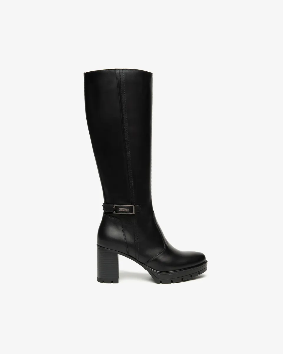 NeroGiardini Bottes Femme en Cuir Automne Hiver