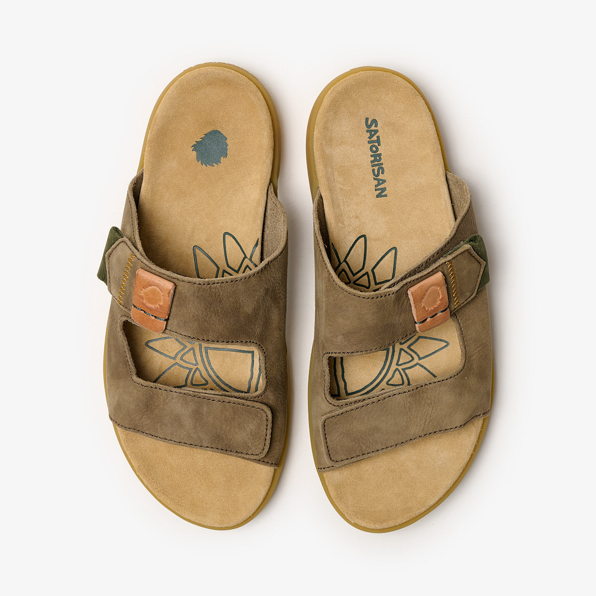 Satorisan Hootsani Premium Loden sandales cuir homme