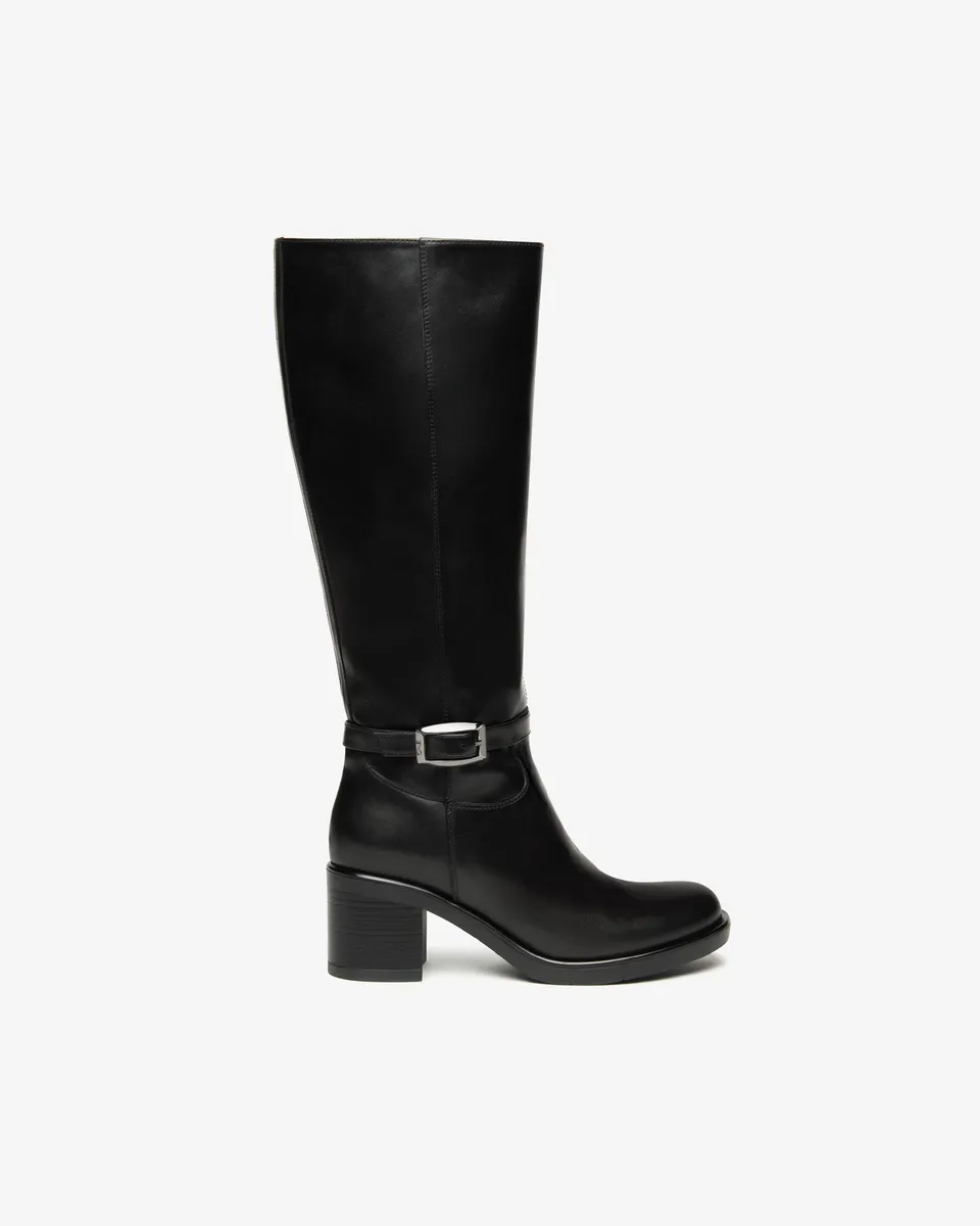NeroGiardini Bottes Femme en Cuir Automne Hiver