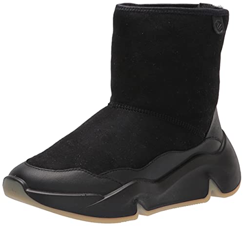 ECCO Chunky bottes hiver femme noir cuir doublure polaire