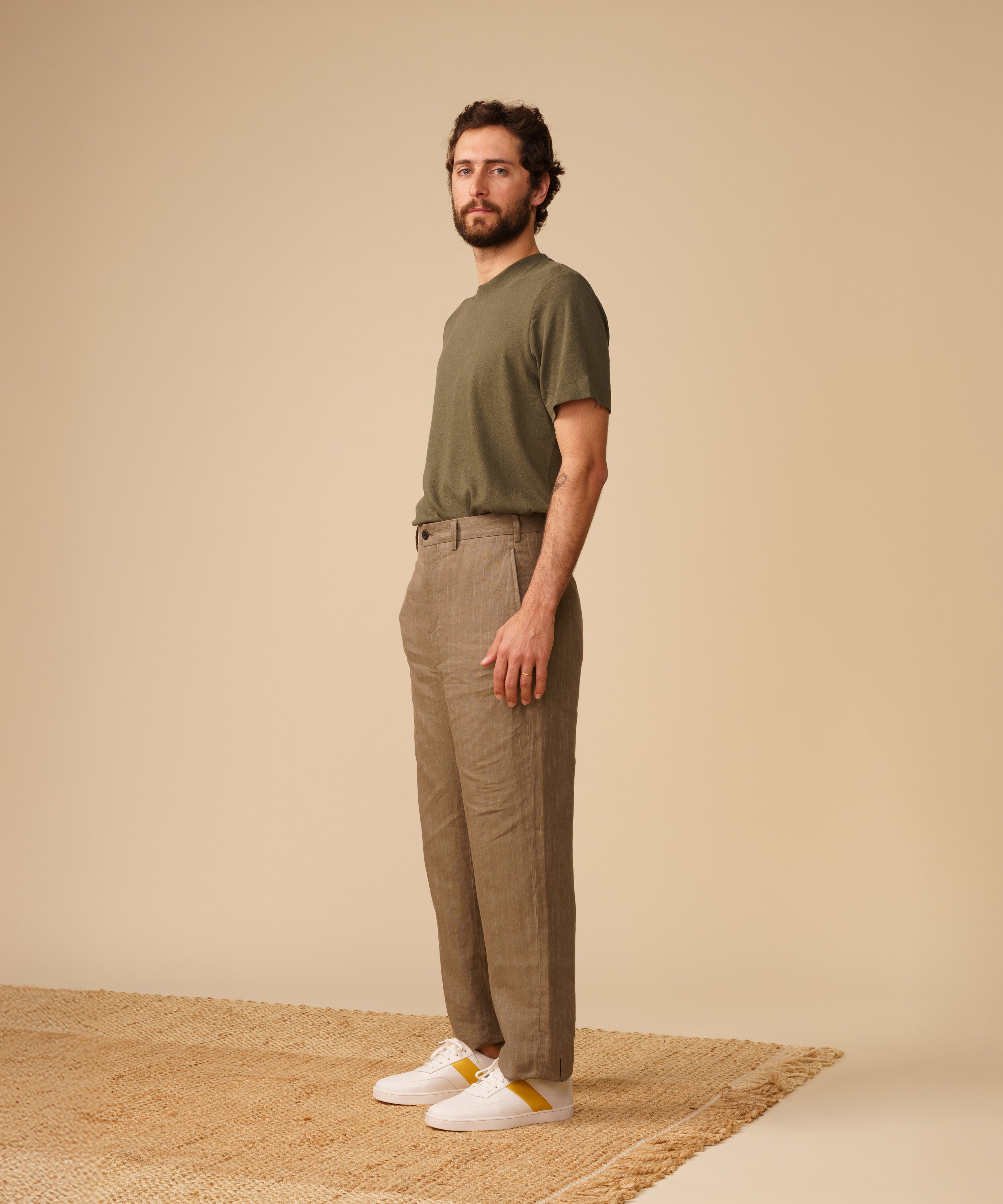 JAK Atlas Low II White Yellow sneakers cuir