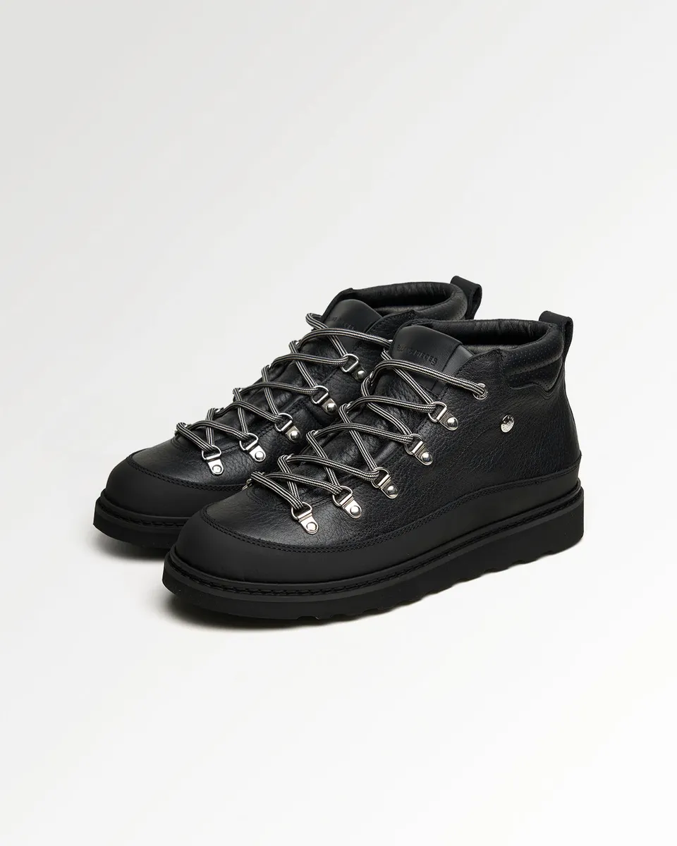 Filling Pieces Glacier Boot Boots cuir grainé noir homme