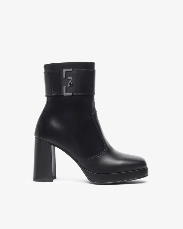 NeroGiardini Bottines Femme en Cuir Automne-Hiver Confort