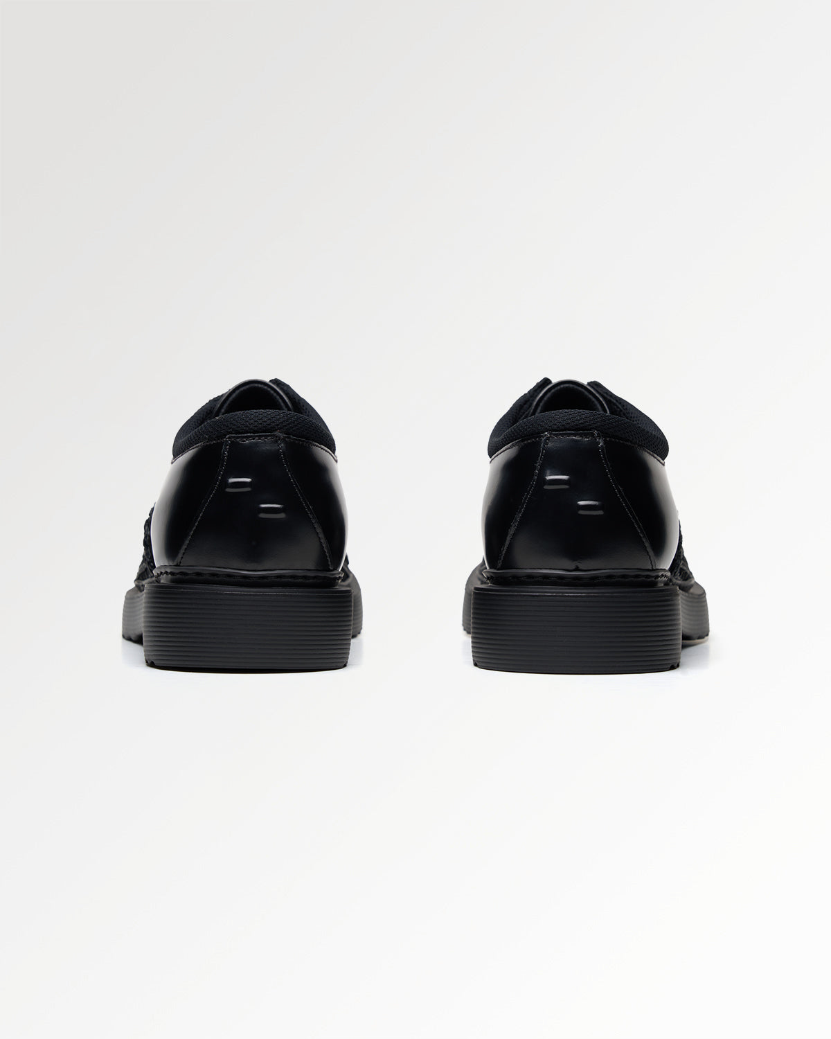 Filling Pieces Bulky Derby Panier derby cuir tressé noir Black