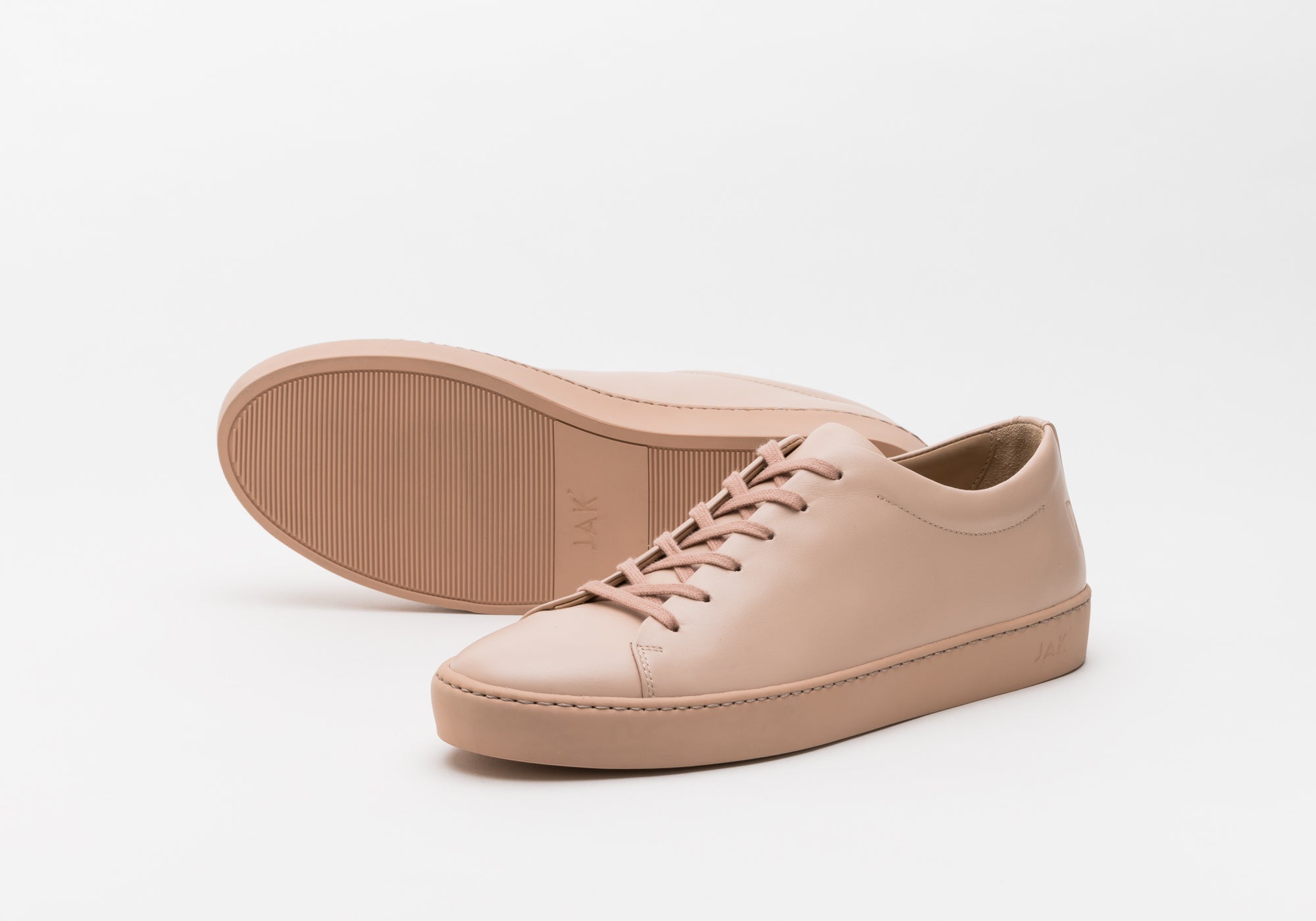 JAK Royal Nude V.A. sneakers nude cuir pleine fleur