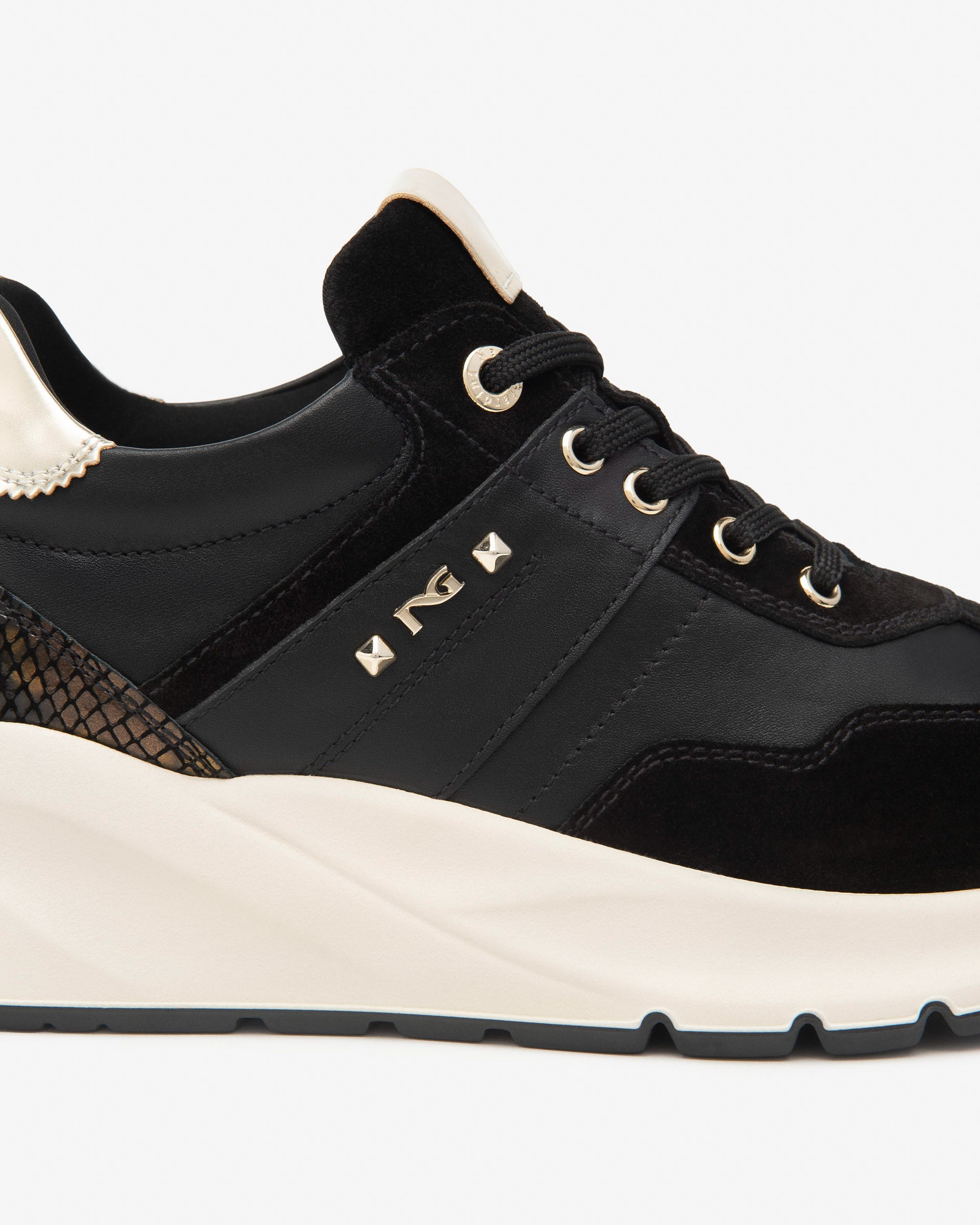 NeroGiardini Sneakers Femme Velours Cuir Technique Memory