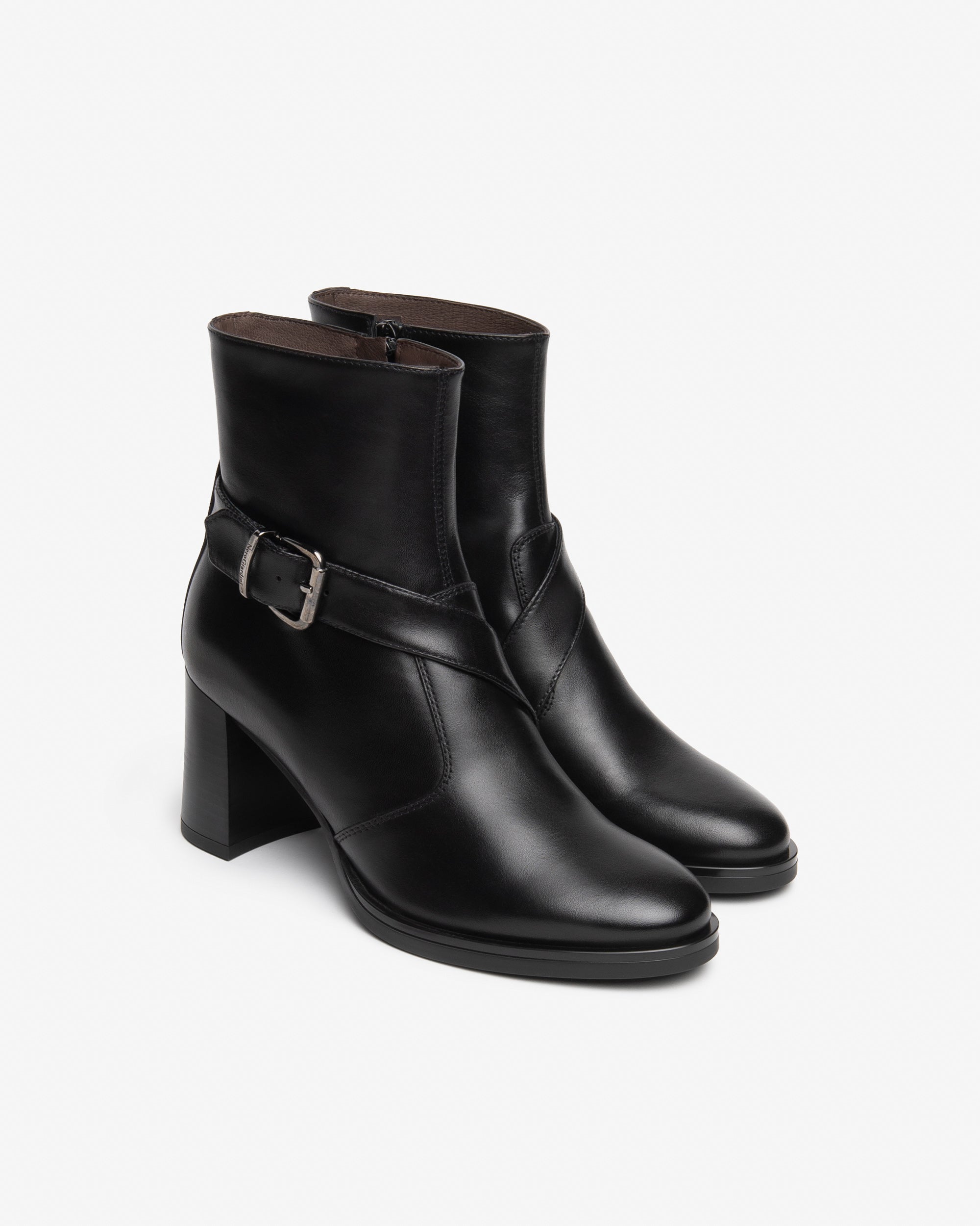 NeroGiardini Bottines Femme Cuir Talon Bloc 75 mm