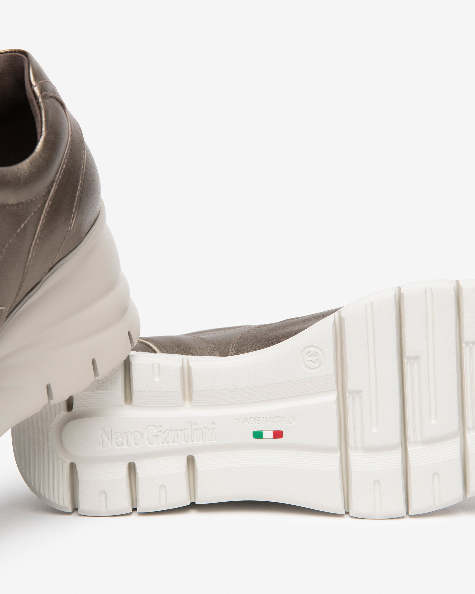 NeroGiardini Sneakers Femme Cuir Compensées 60 mm