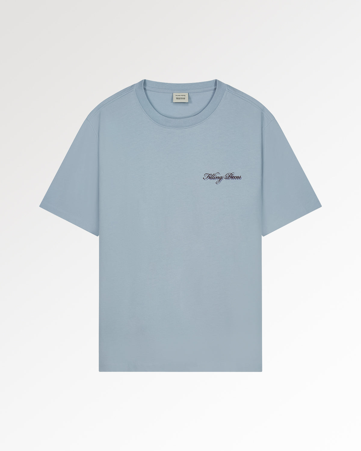 Filling Pieces Director t-shirt bleu coton bio imprimé