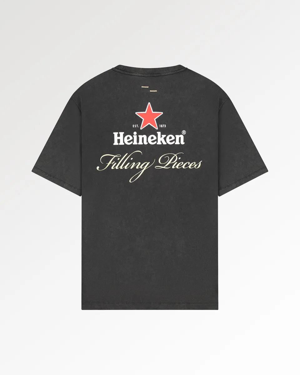 Filling Pieces Heineken Logo t-shirt noir coton bio