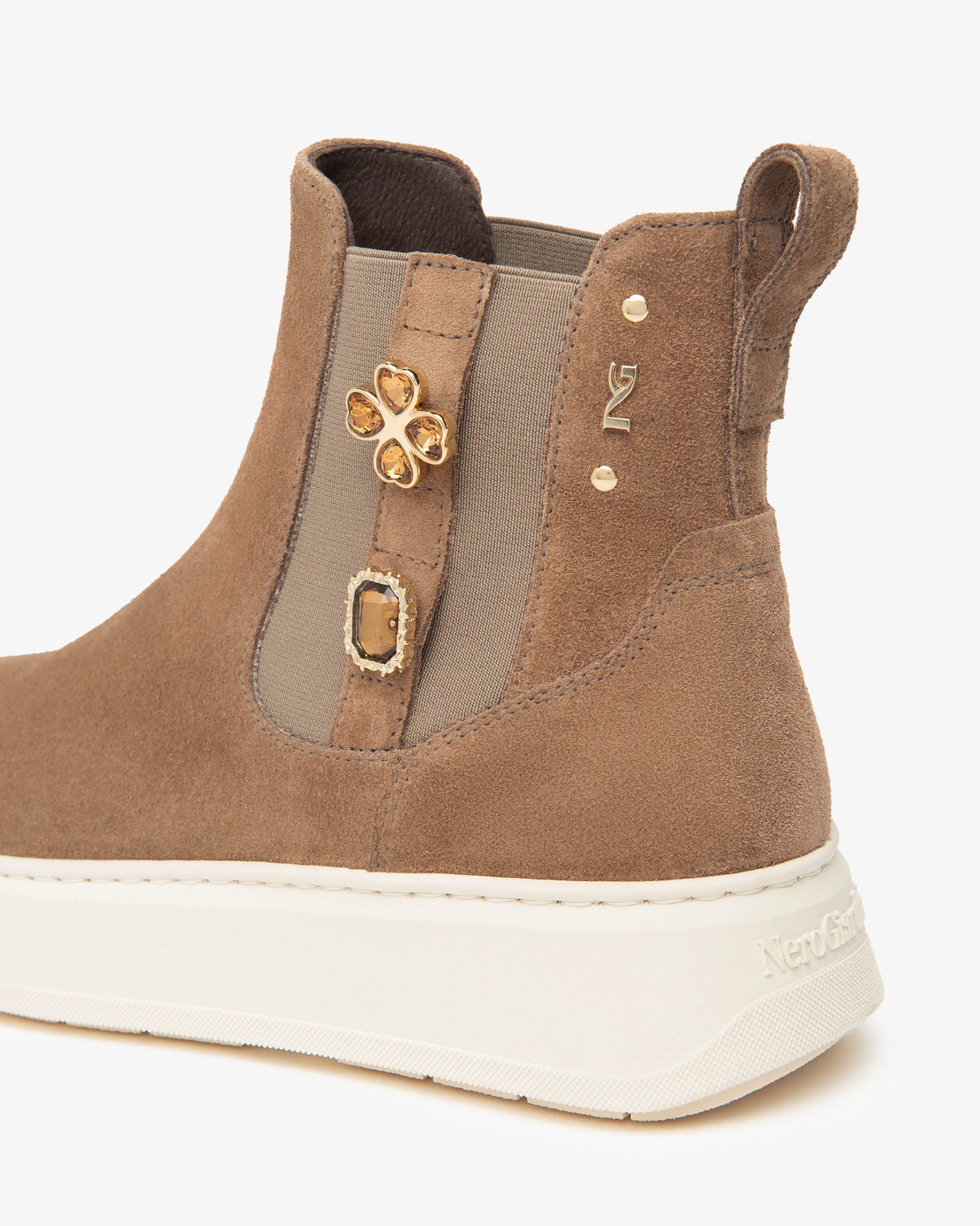 NeroGiardini Chelsea bottines cuir velours femme