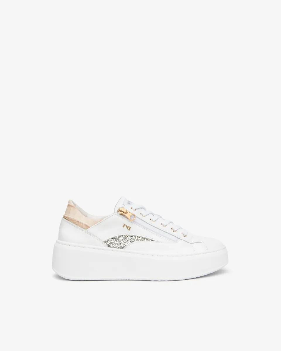 Nerogiardini Sneakers Cuir Femme Baskets Memory Italie