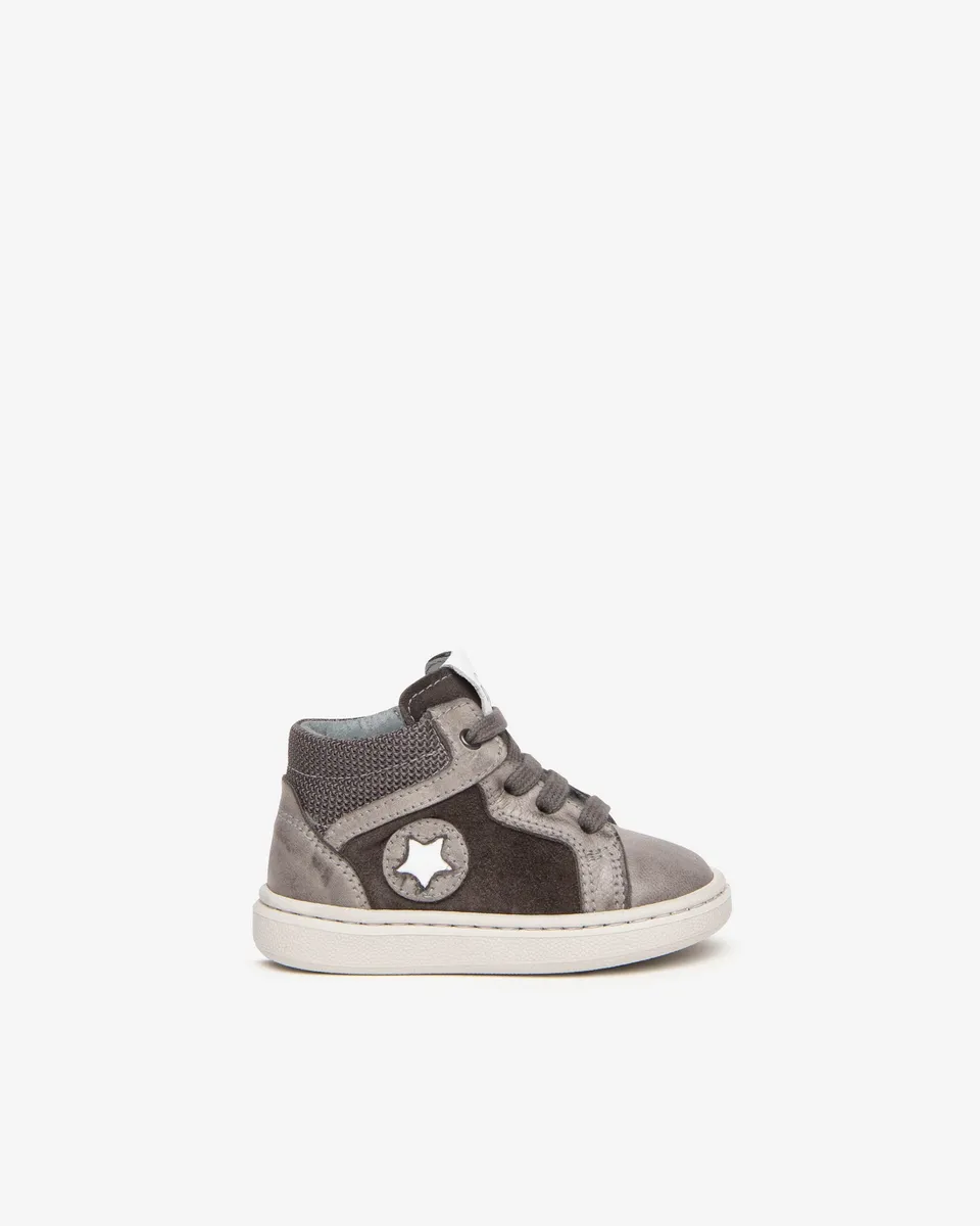 NeroGiardini Sneakers Garçon Cuir Montantes Zip 20-30