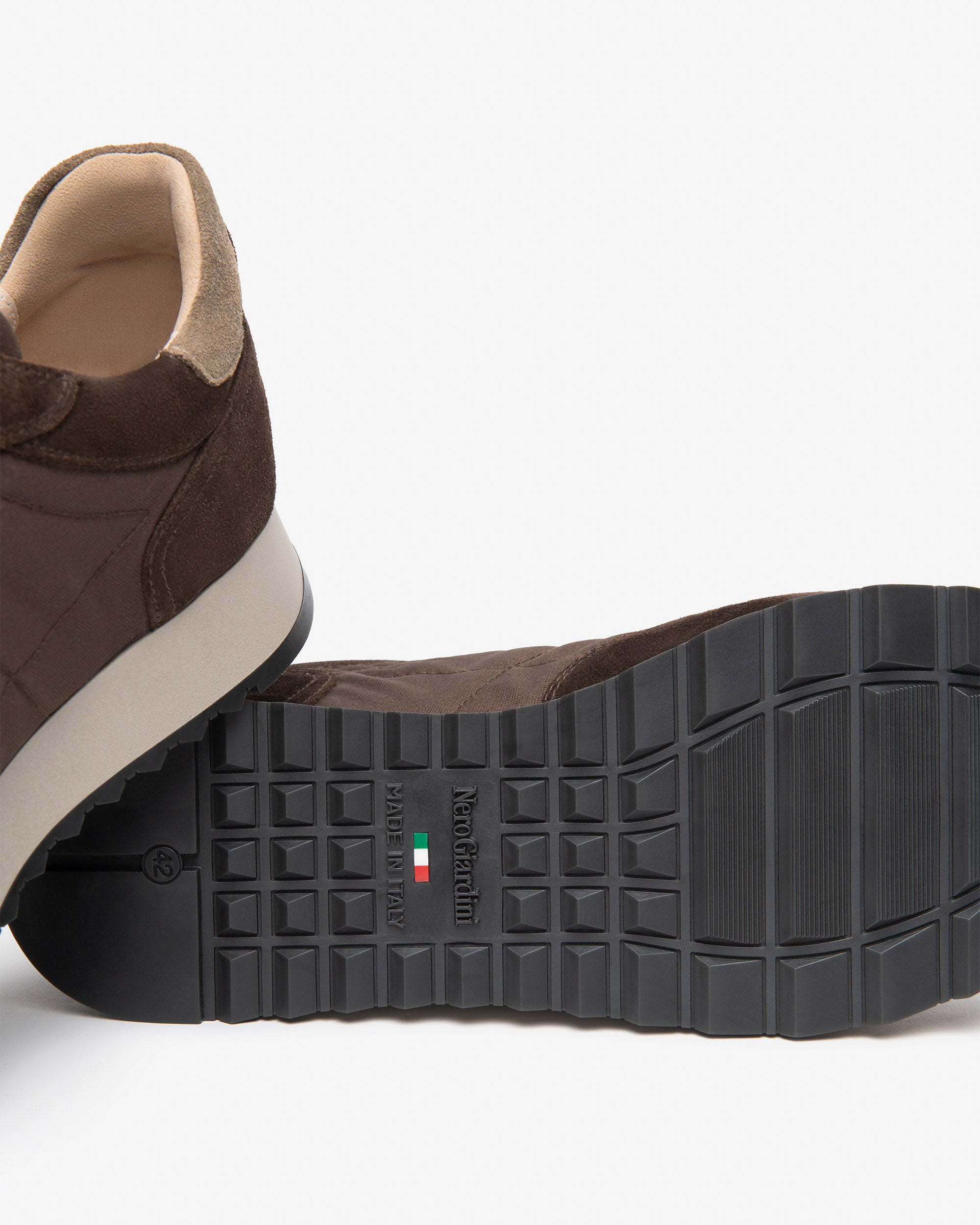 NeroGiardini Sneakers Homme Daim Toile Baskets Lacets